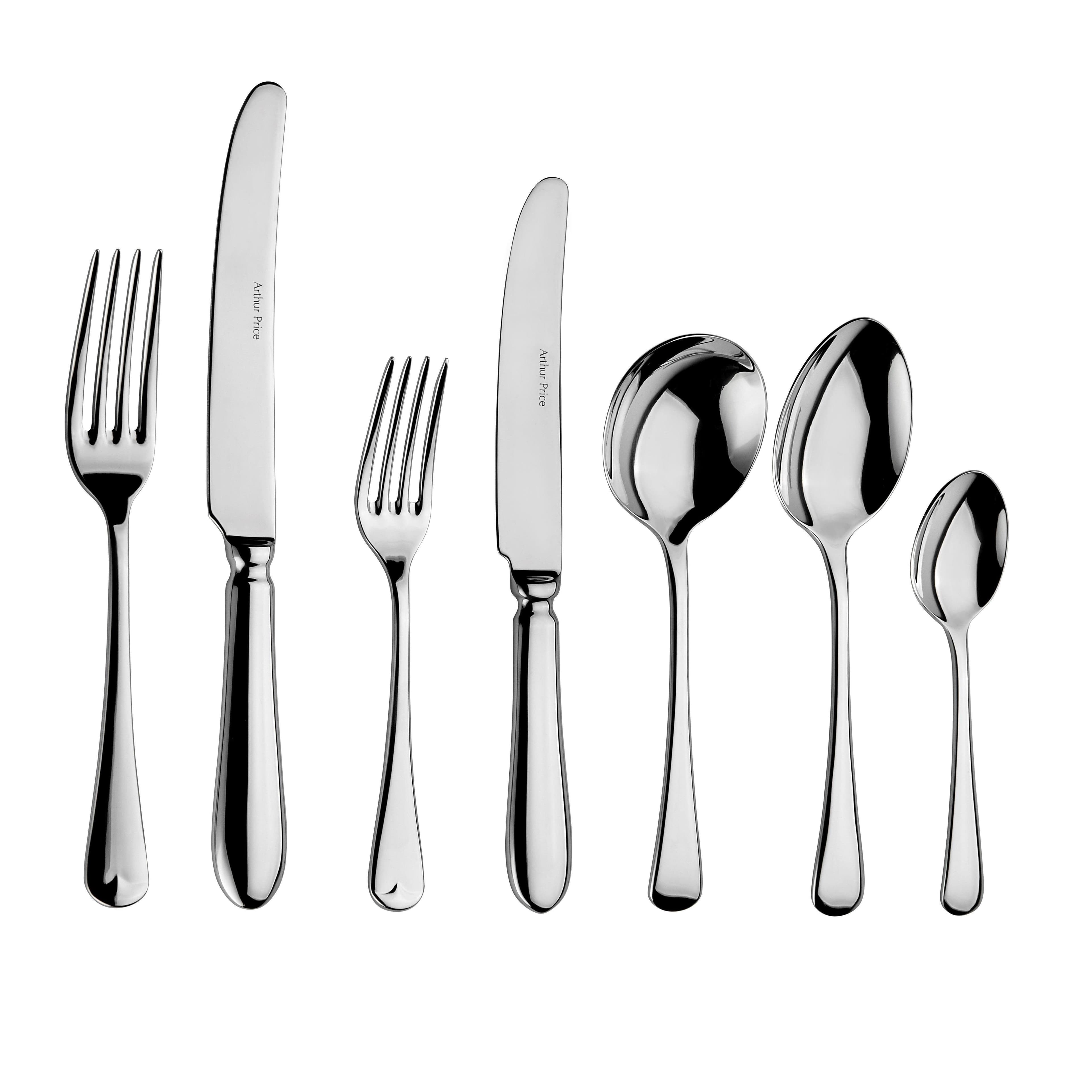 Georgian Stainless Steel 7 Piece 1 Person Place Setting Boxed Cutlery Set