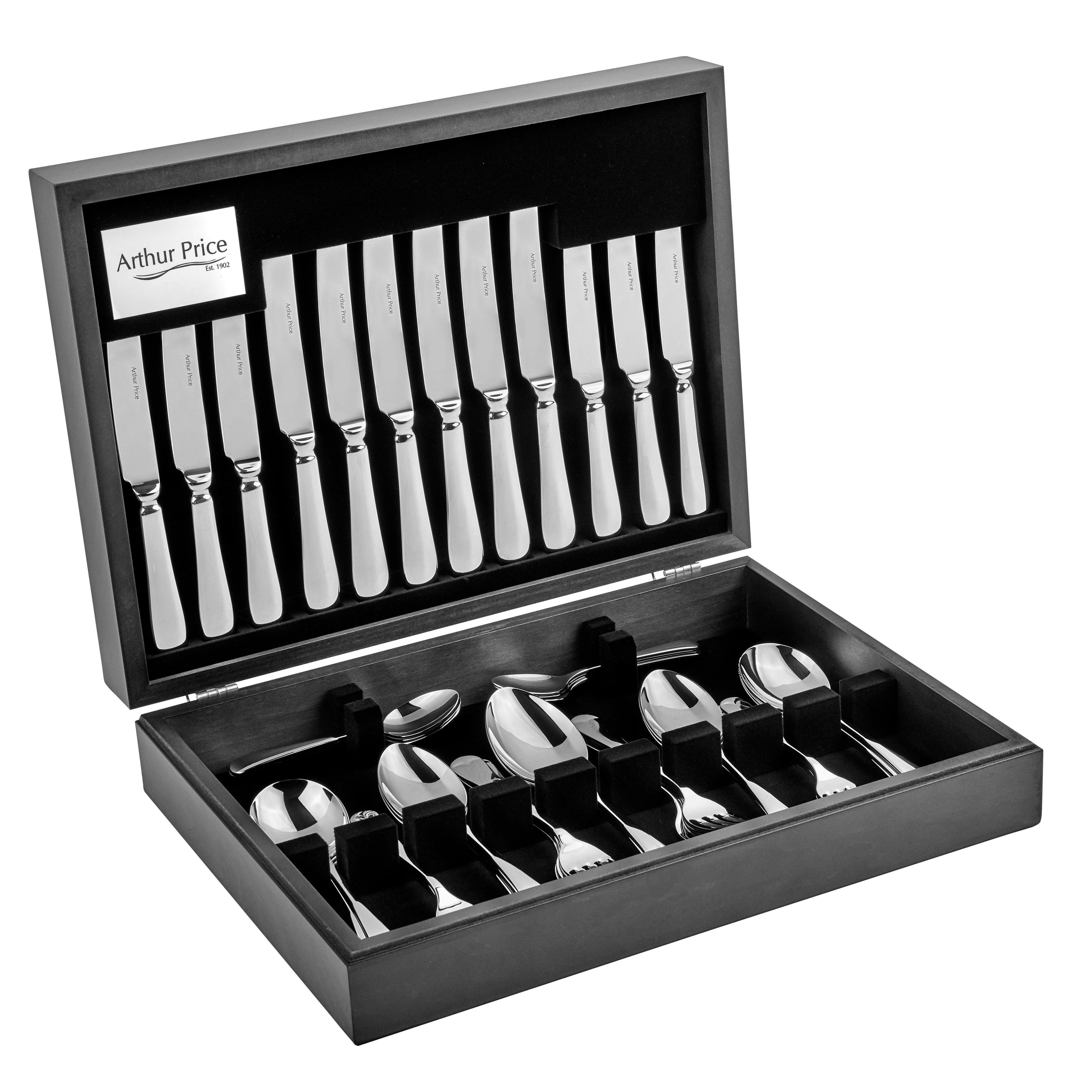 Georgian Stainless Steel 58 Piece 8 Person Canteen Cutlery Set