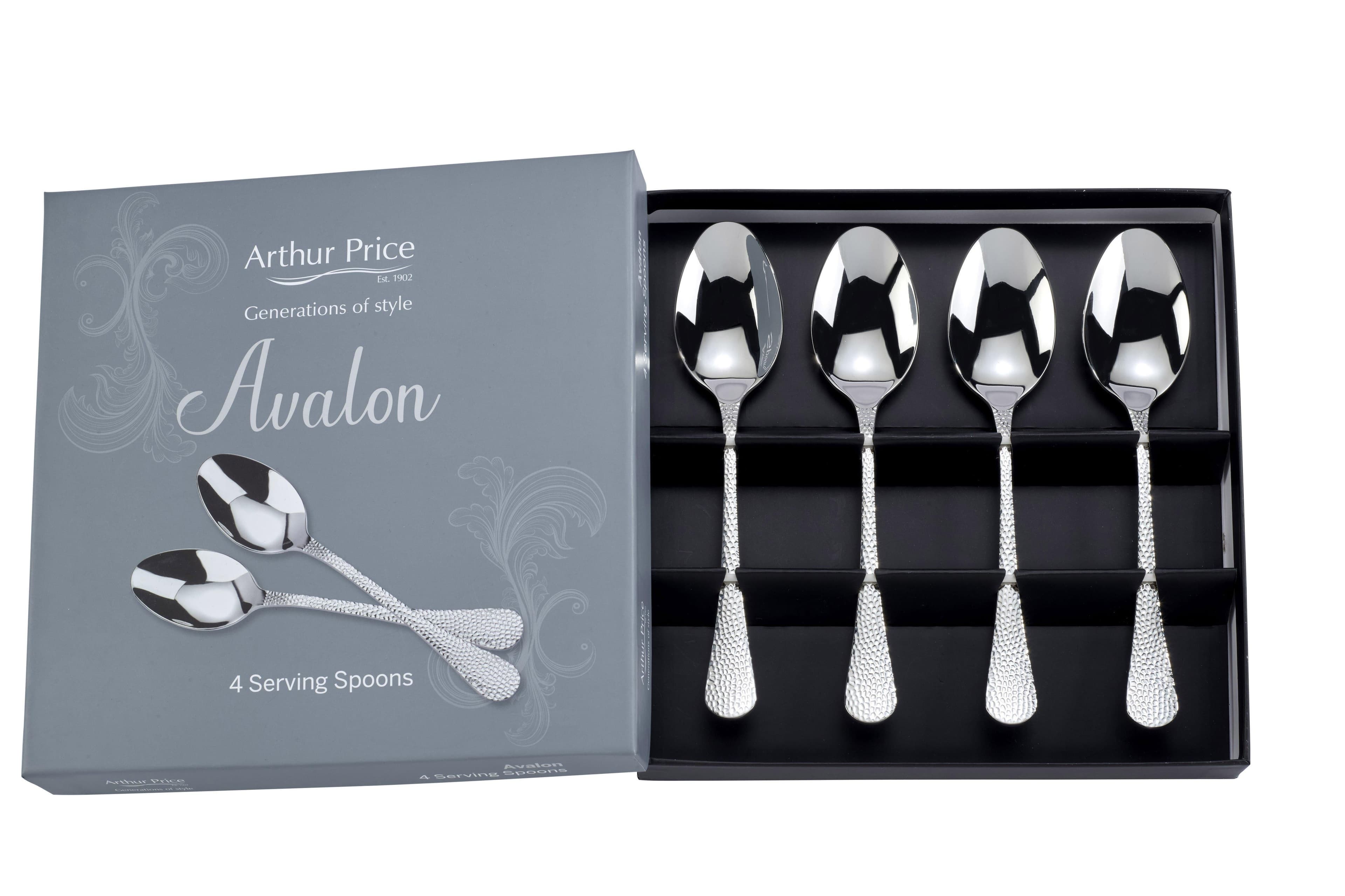 Avalon Stainless Steel Gift Boxed Cutlery Set 4 Serving Spoons