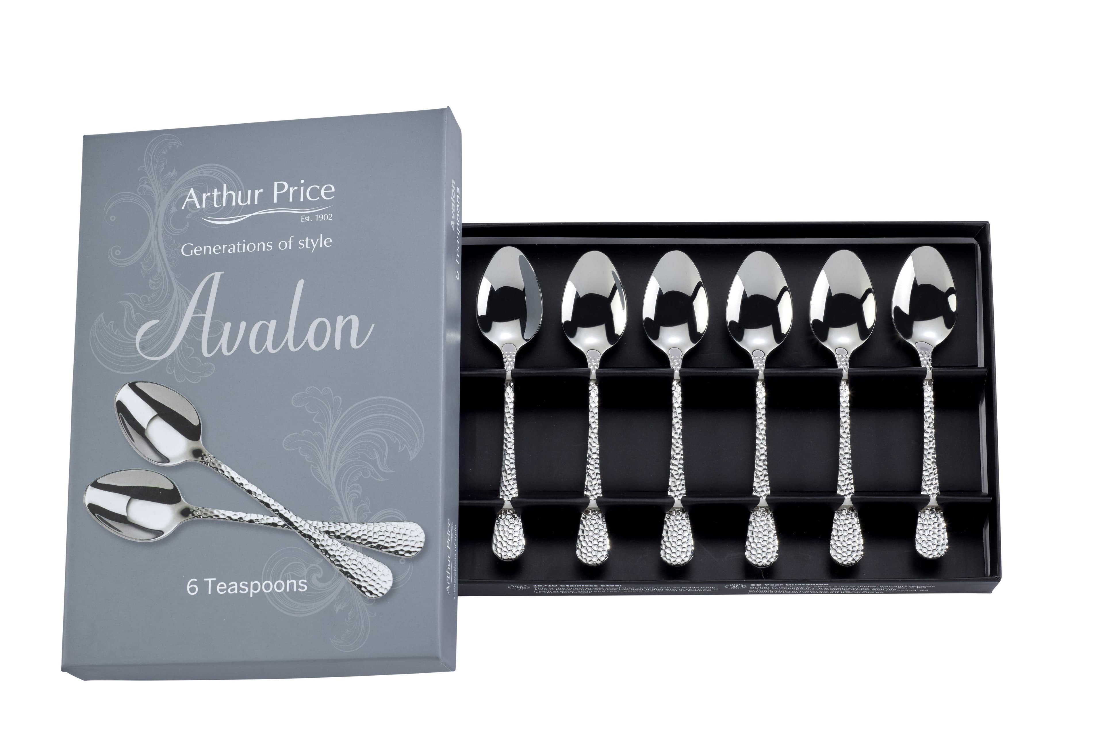 Avalon Stainless Steel Gift Boxed Cutlery Set 6 Tea Spoons