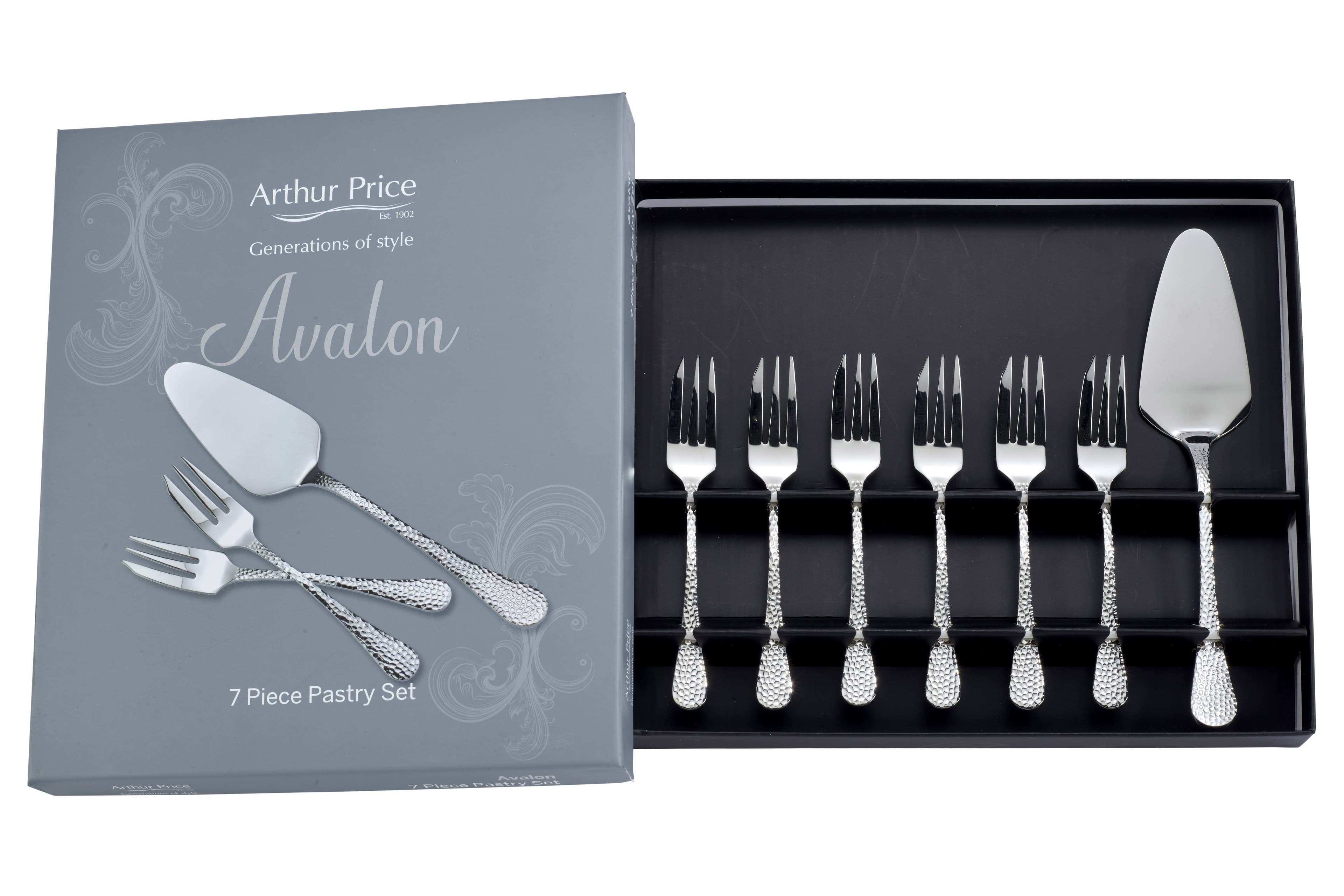 Avalon Stainless Steel Gift Boxed Cutlery 7 Piece Pastry Serving Set