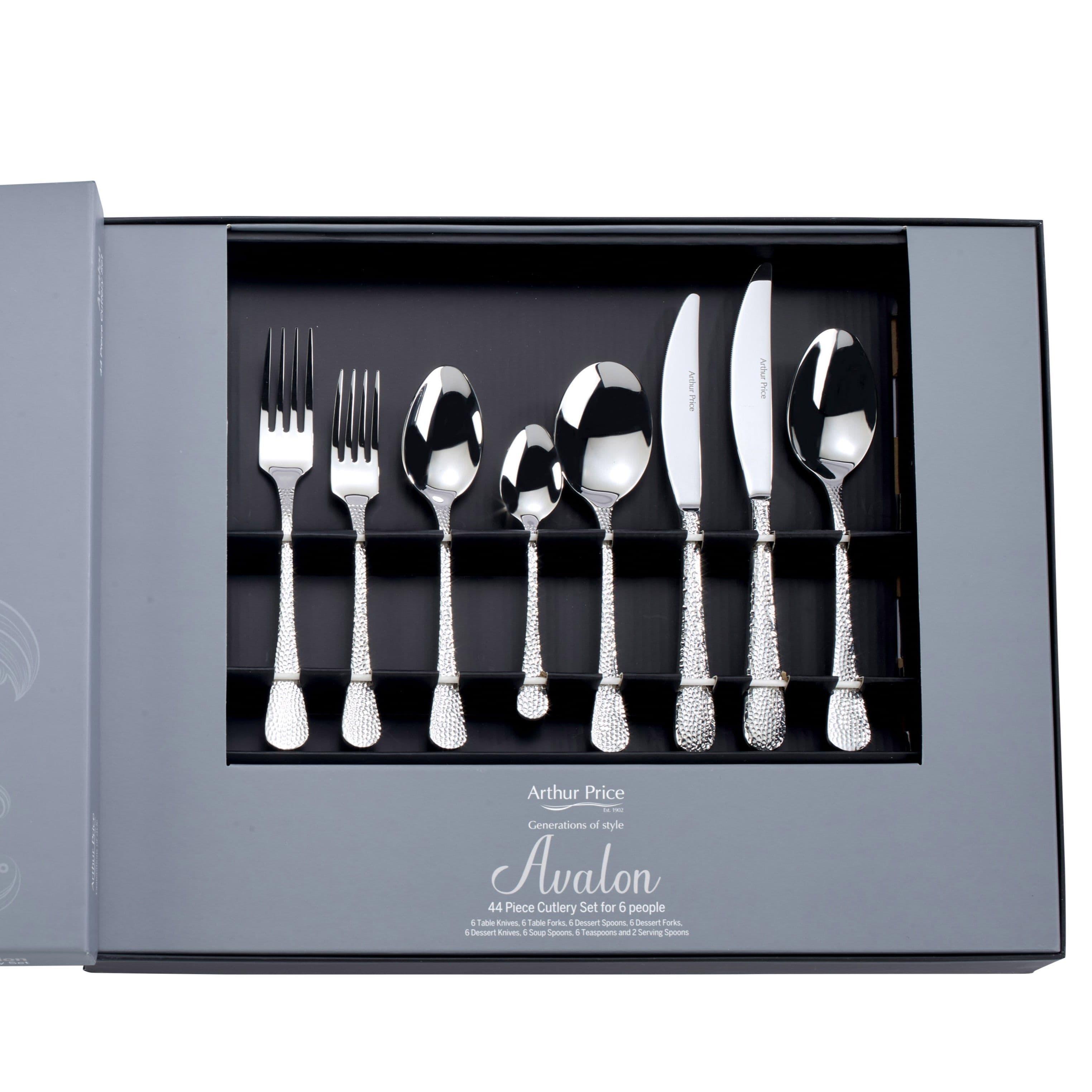 Avalon Stainless Steel 44 Piece 6 Person Gift Boxed Cutlery Set