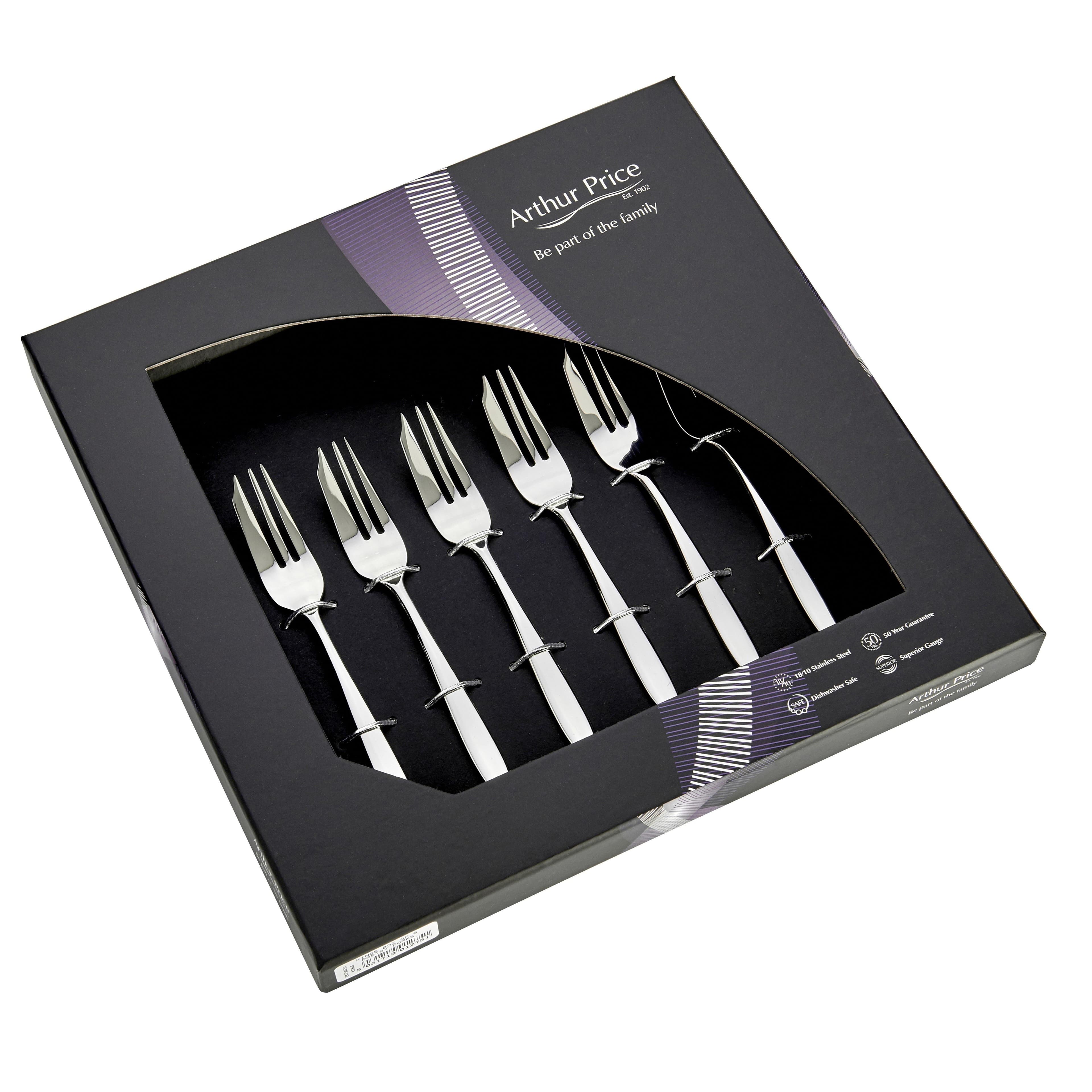 Willow Stainless Steel Boxed Cutlery Set 6 Pastry Forks