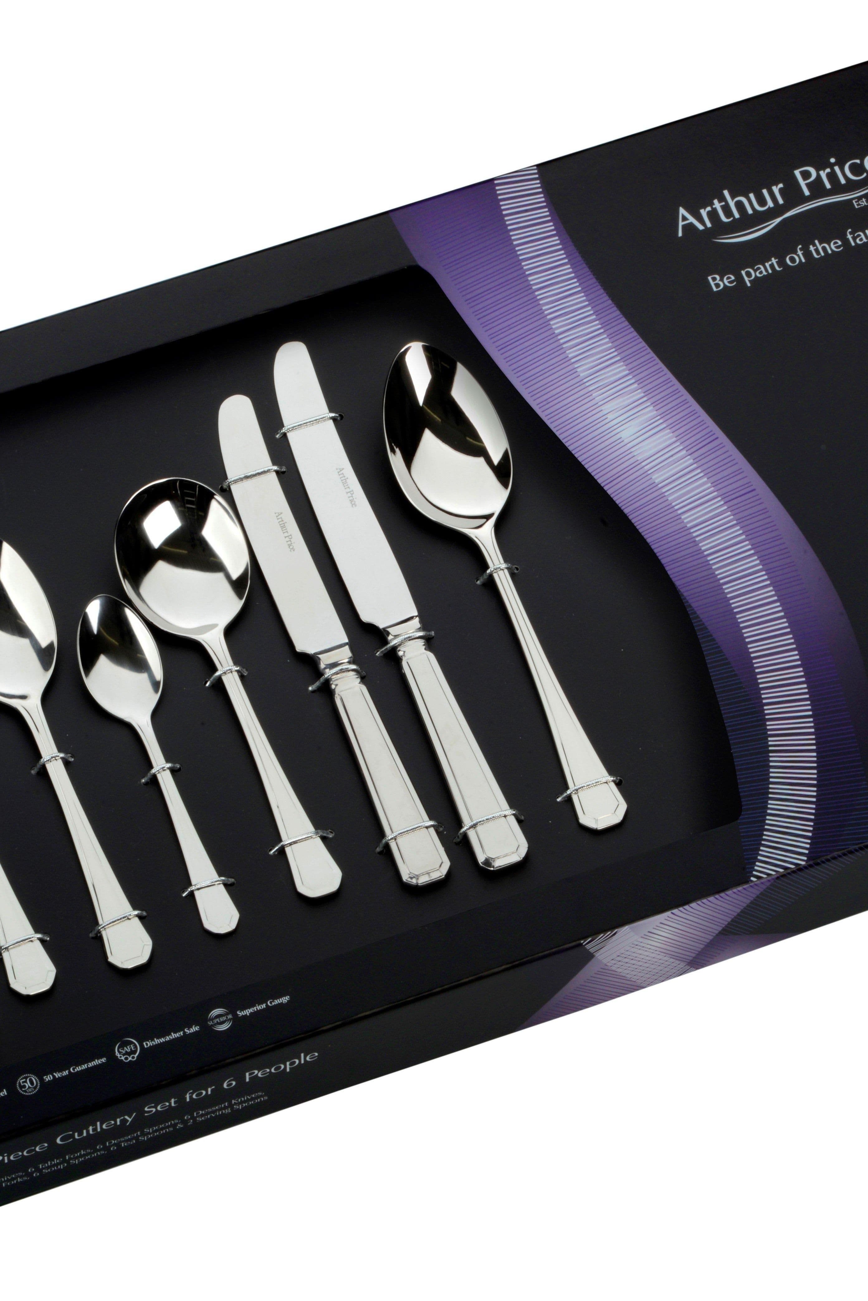 Grecian Stainless Steel 44 Piece 6 Person Boxed Cutlery Set