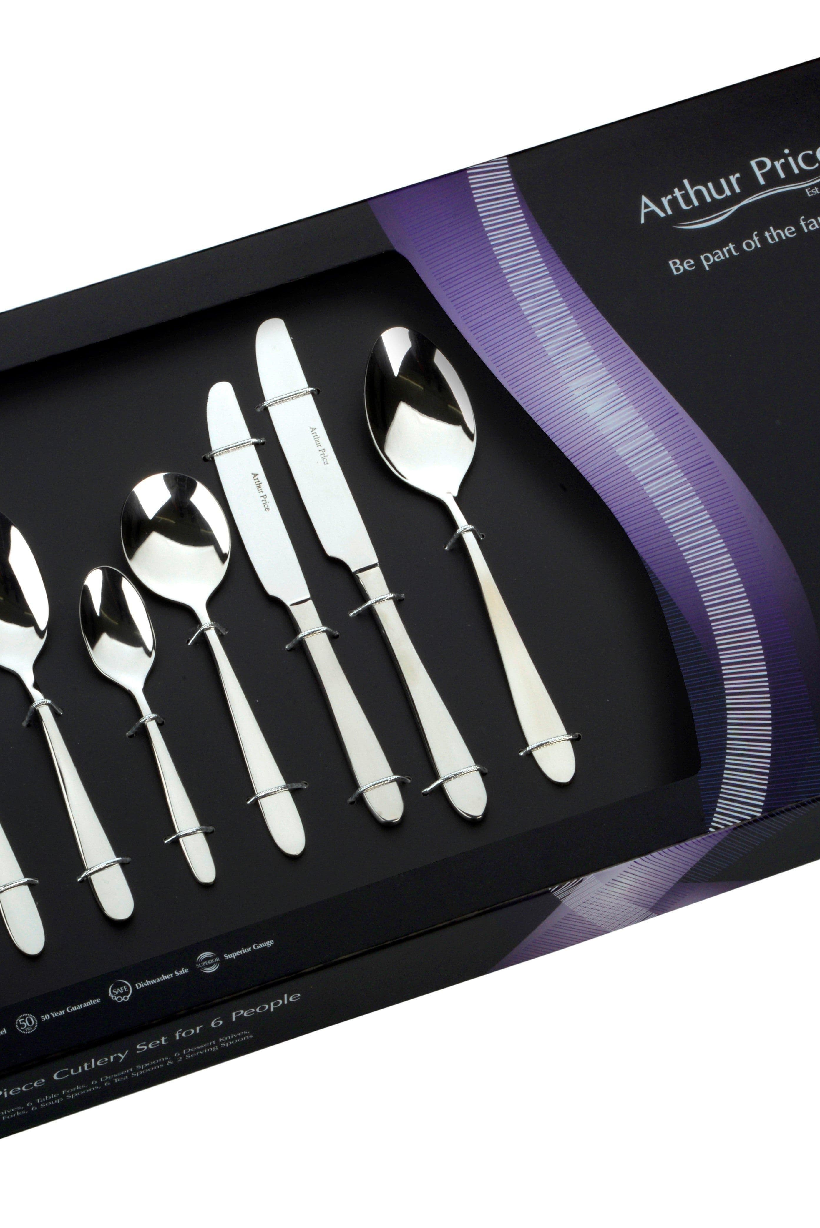 Willow Stainless Steel 44 Piece 6 Person Boxed Cutlery Set