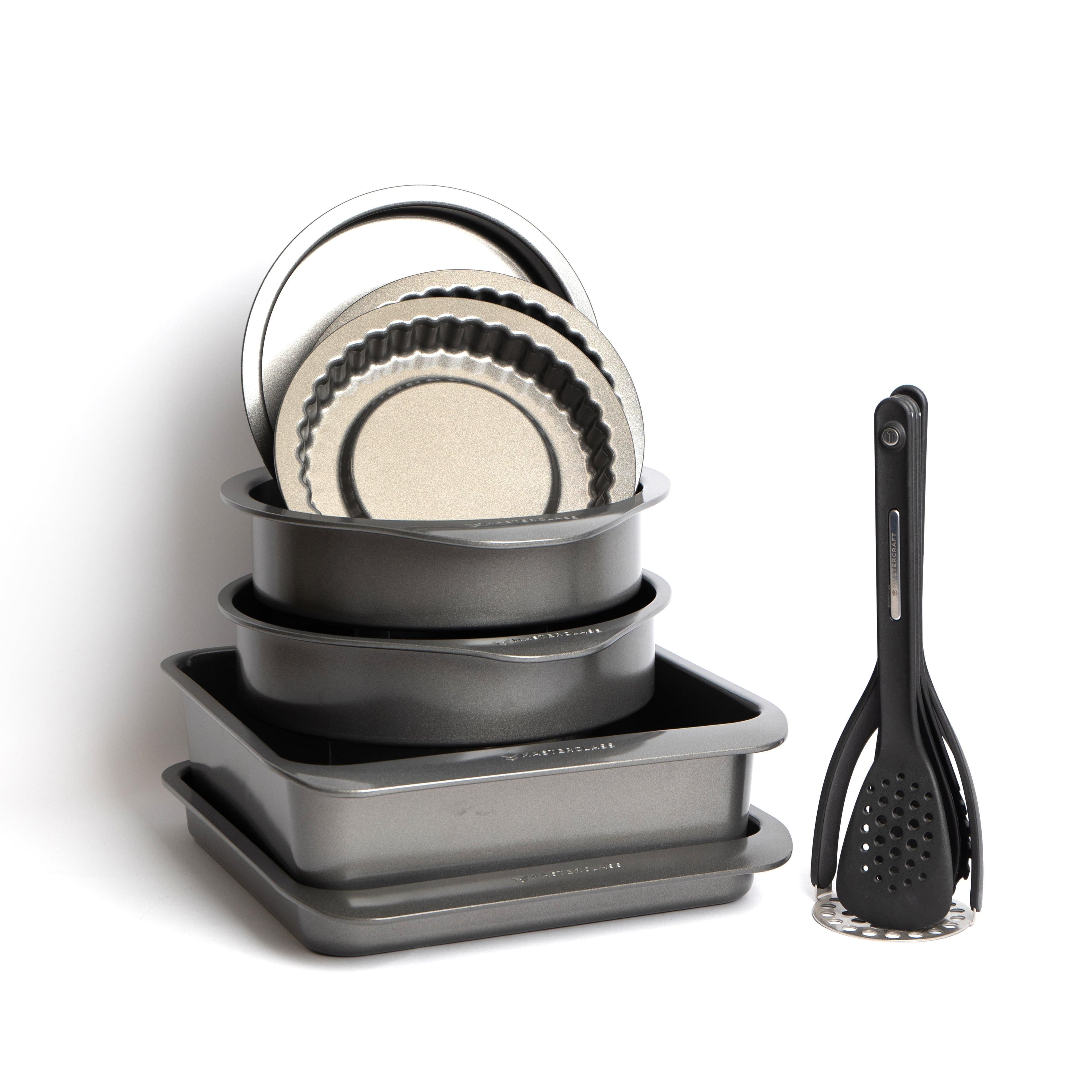 Set Gift Boxed Smart Space Stacking Non Stick Cake Baking Set 7 Piece Five Piece Nesting Tool Set