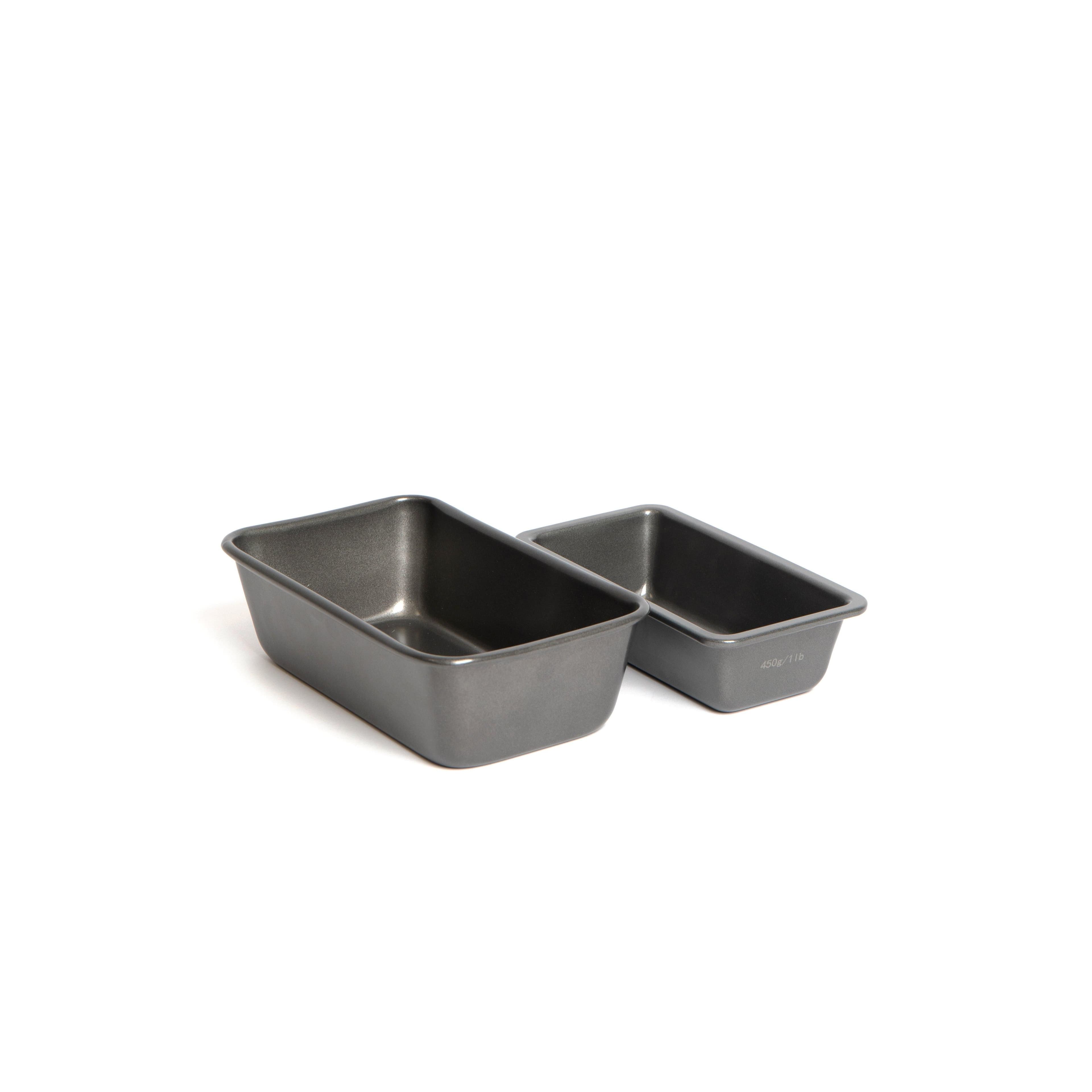 Set Two Non Stick Carbon Steel Loaf Pans Includes 1lb 450g Pan 2lb 900g Pan