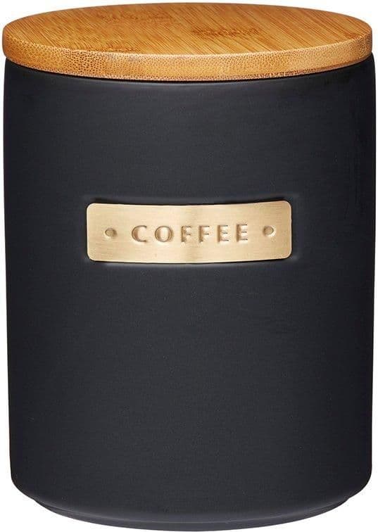 3pc Matt Kitchen Storage Set Tea Sugar Coffee Storage Jars Bamboo Lids