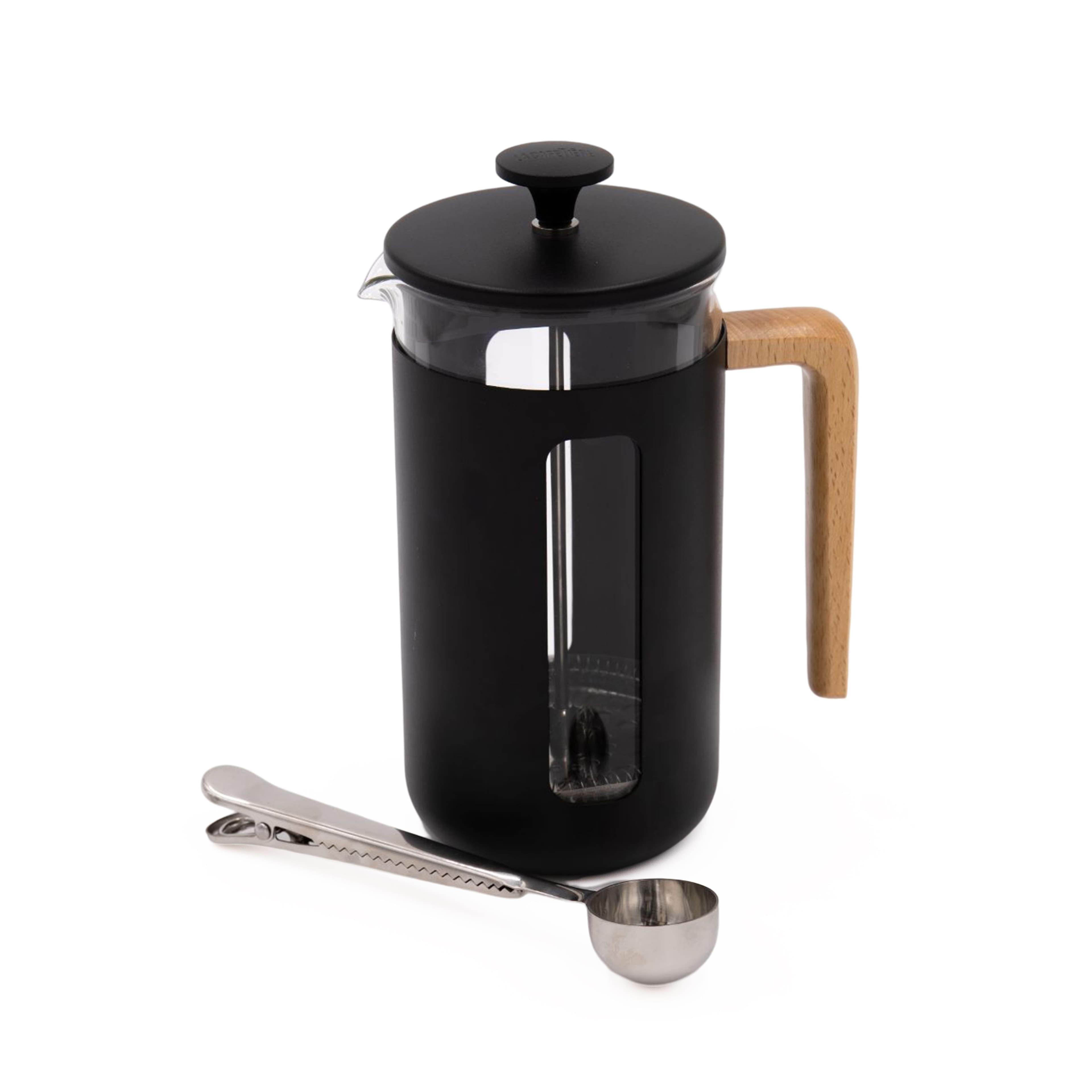2pc Cafetière Set Pisa 8 Cup Cafetière Coffee Measuring Spoon Clip