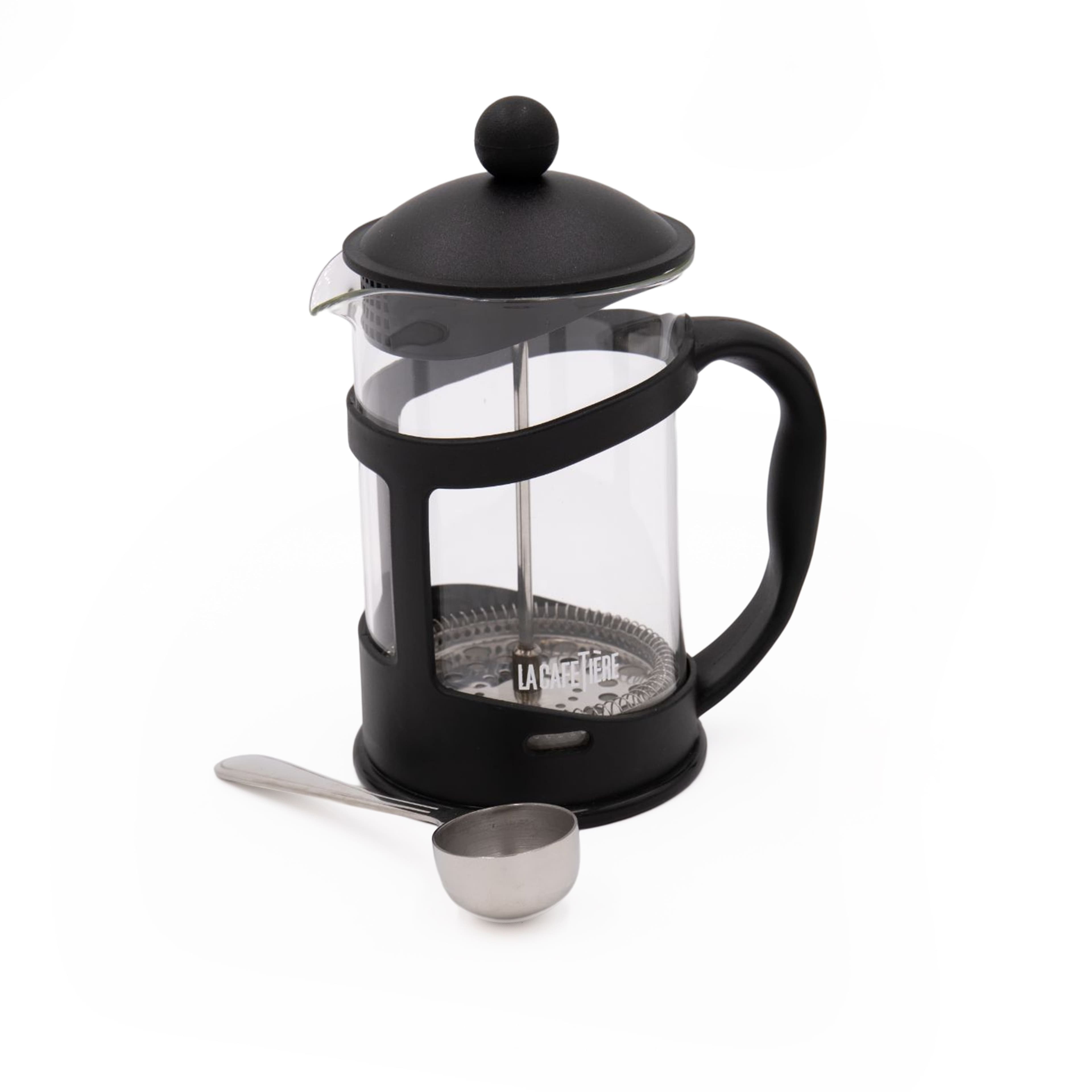 2pc Cafetière Set 8 Cup Plastic Cafetière Stainless Steel Coffee Measuring Scoop