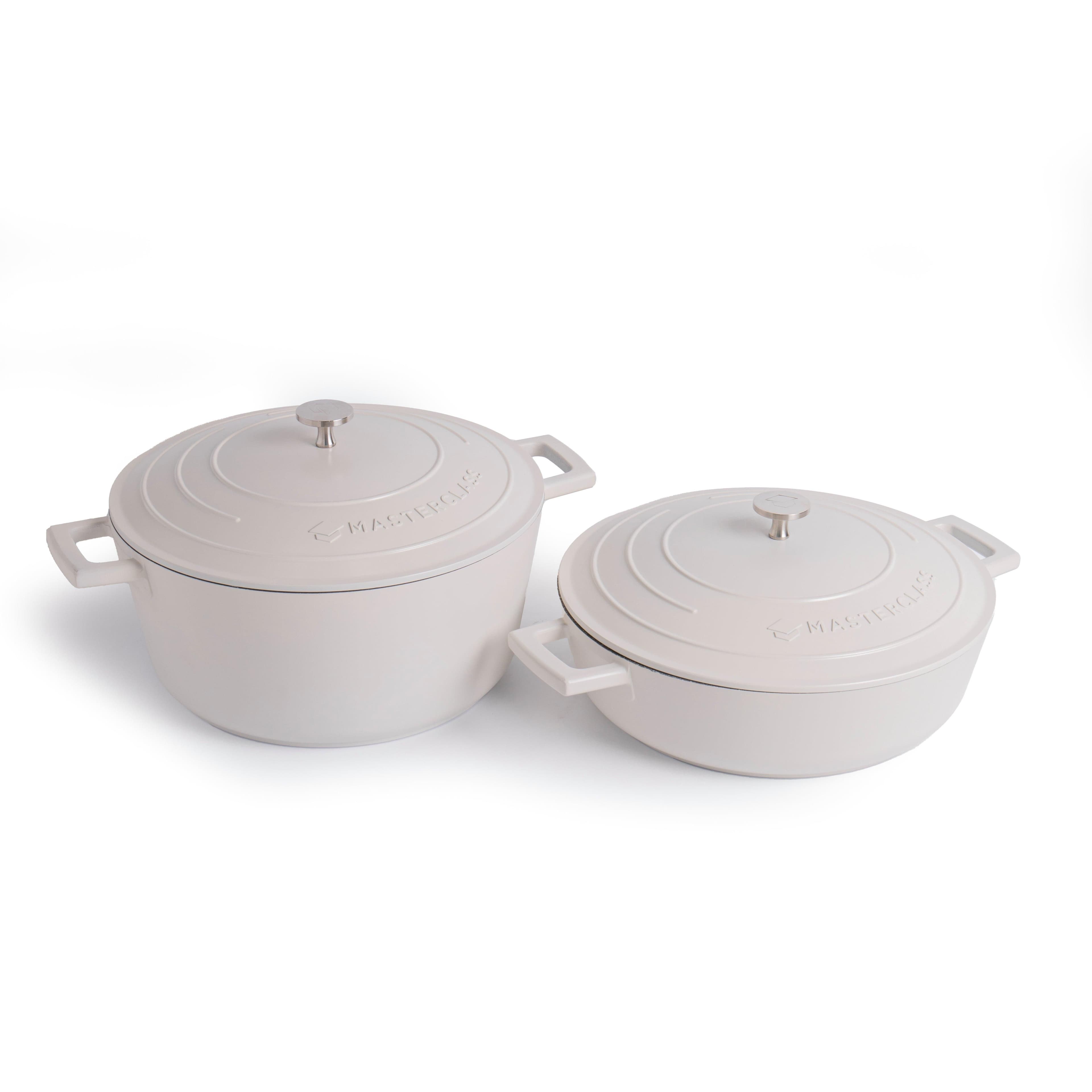 2pc Non Stick Casserole Dish Set Cast Aluminium Casserole Dish 4L Shallow Casserole Dish
