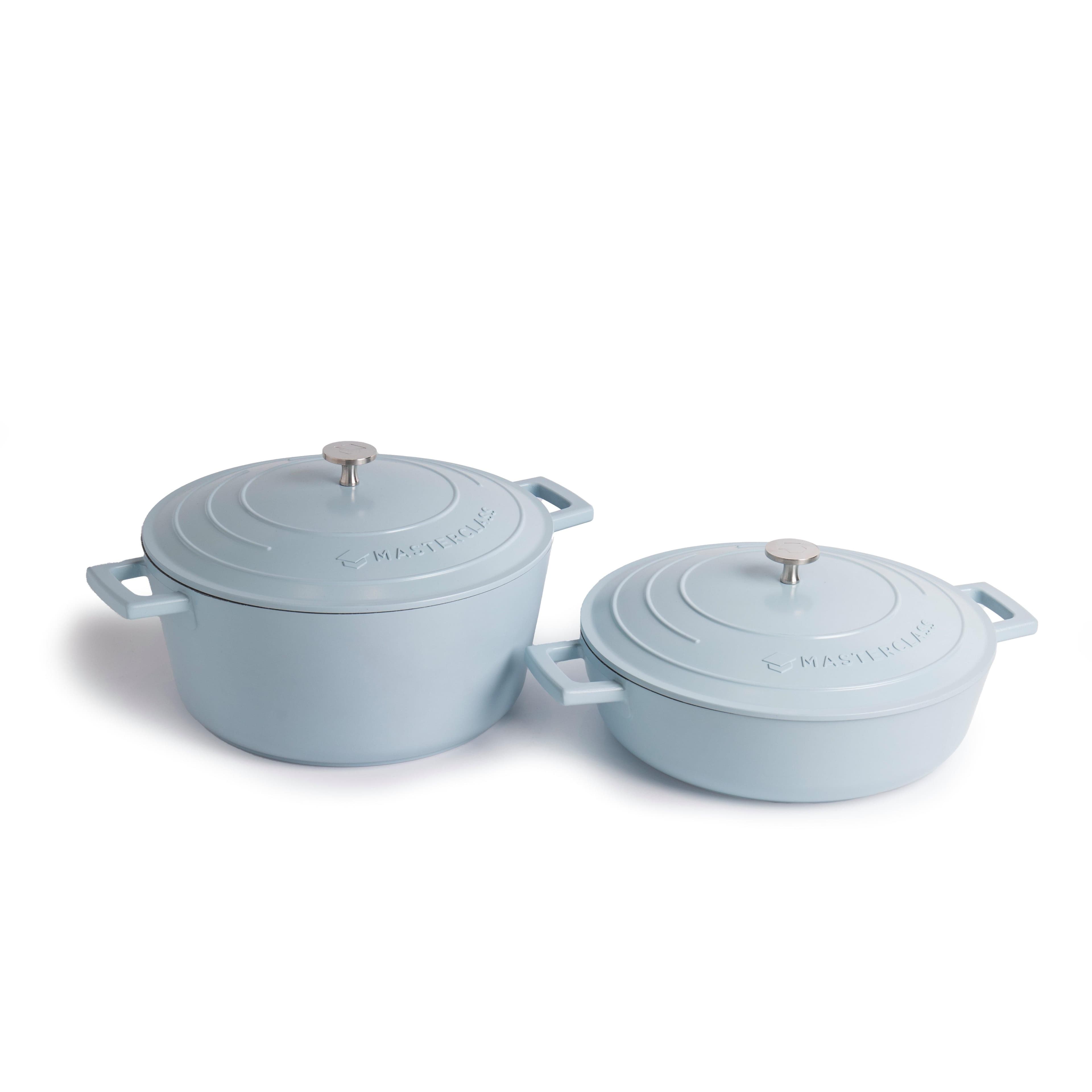 2pc Casserole Dish Set Cast Aluminium Casserole Dish 4L Shallow Casserole Dish