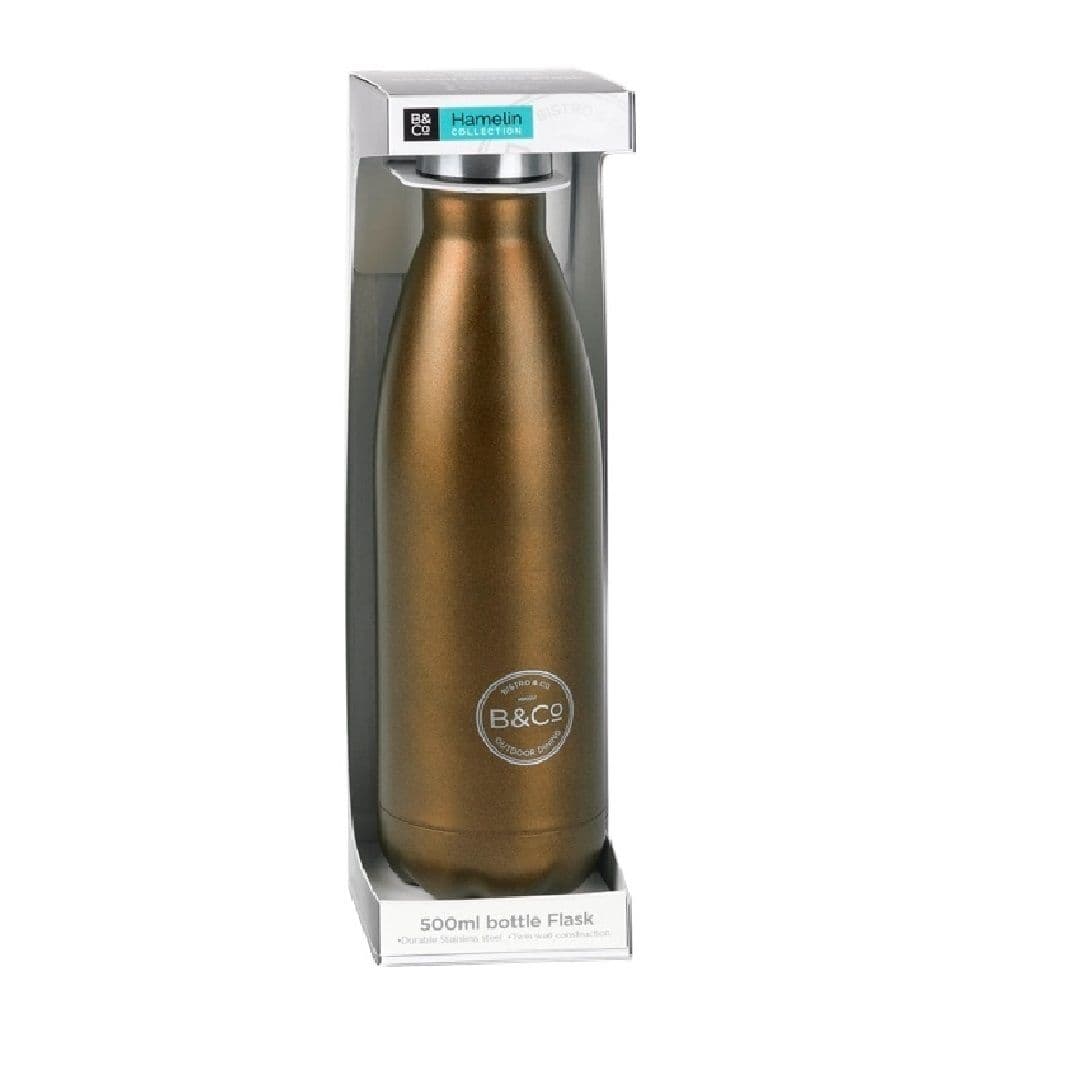 B&Co Hamelin Bottle Flask Metallic