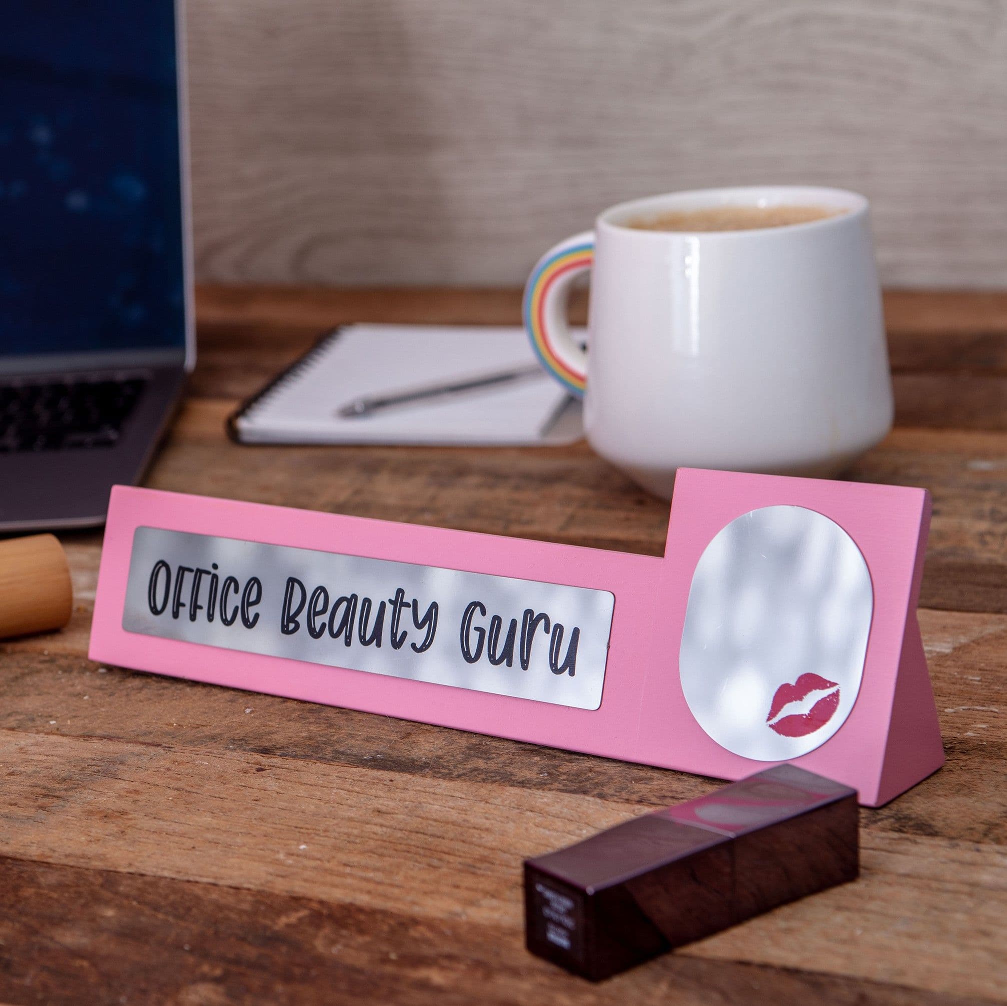 Office Beauty Guru' Wooden Desk Sign