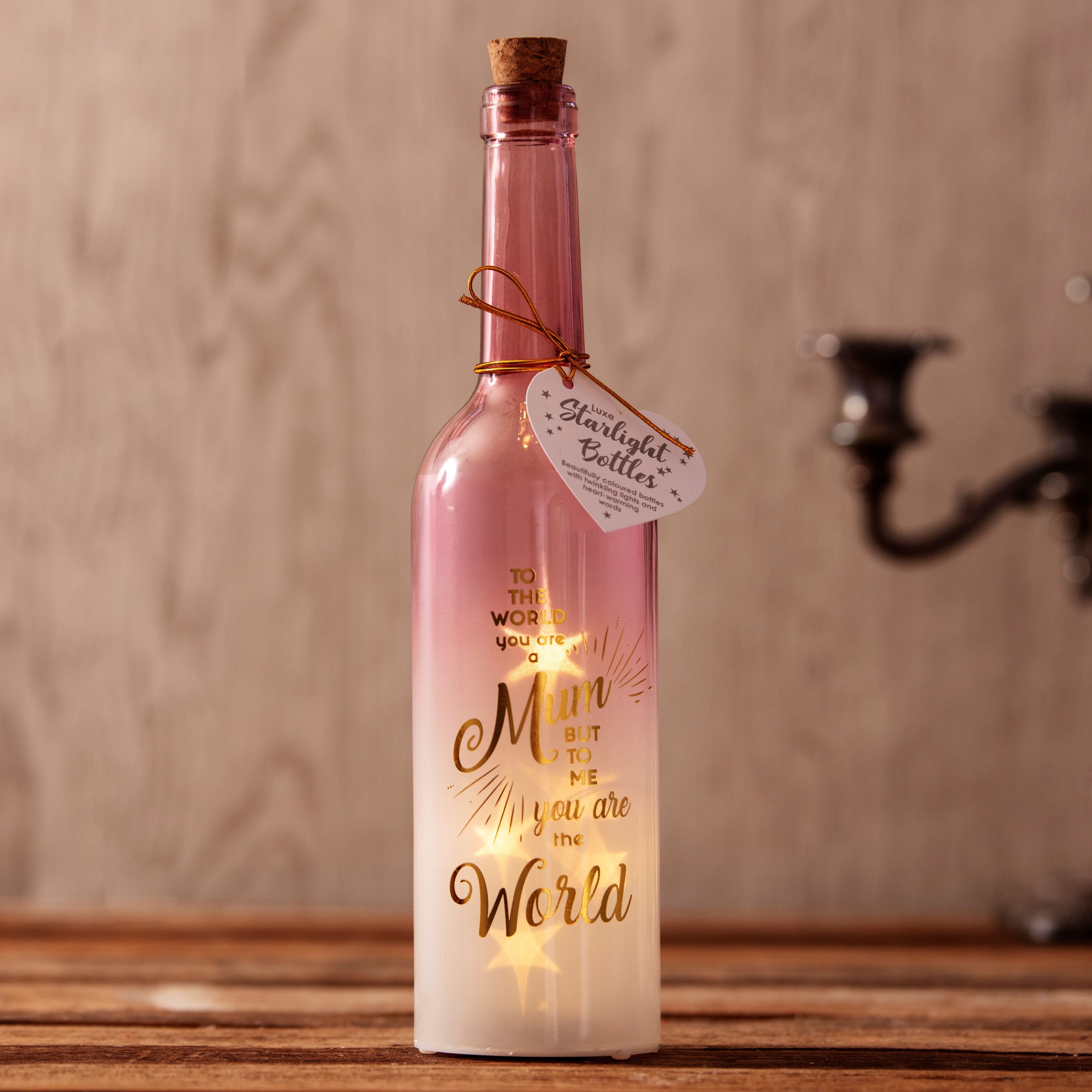 Mum You Are The World Luxe Starlight Bottle - Mum Gift