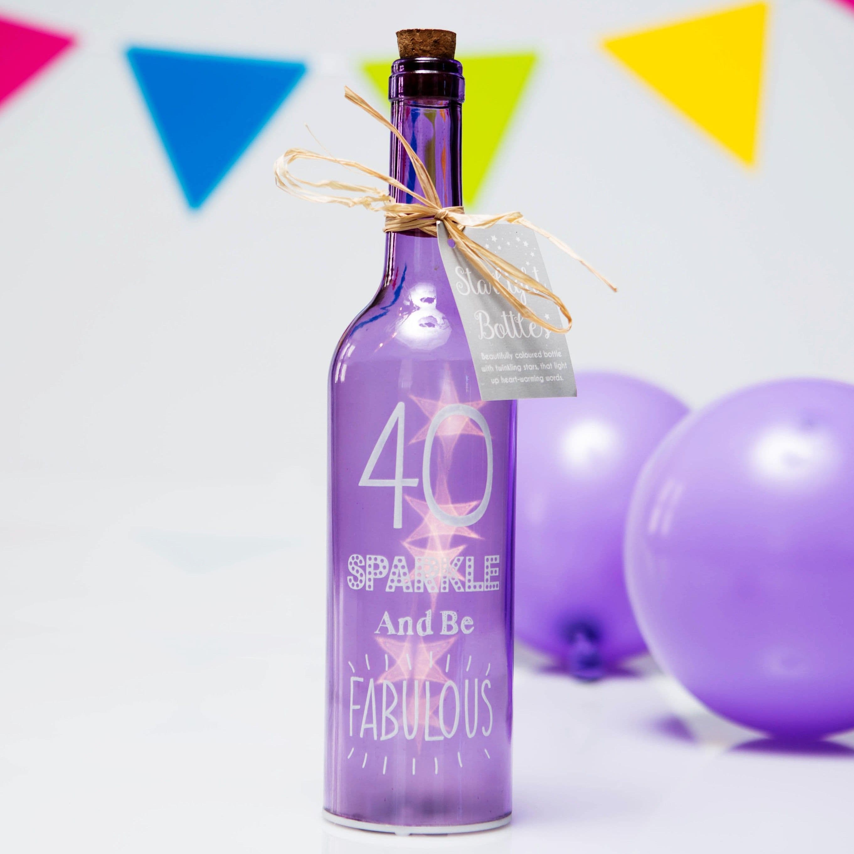 Boxer Gifts Women's 40th Birthday' Starlight Bottle