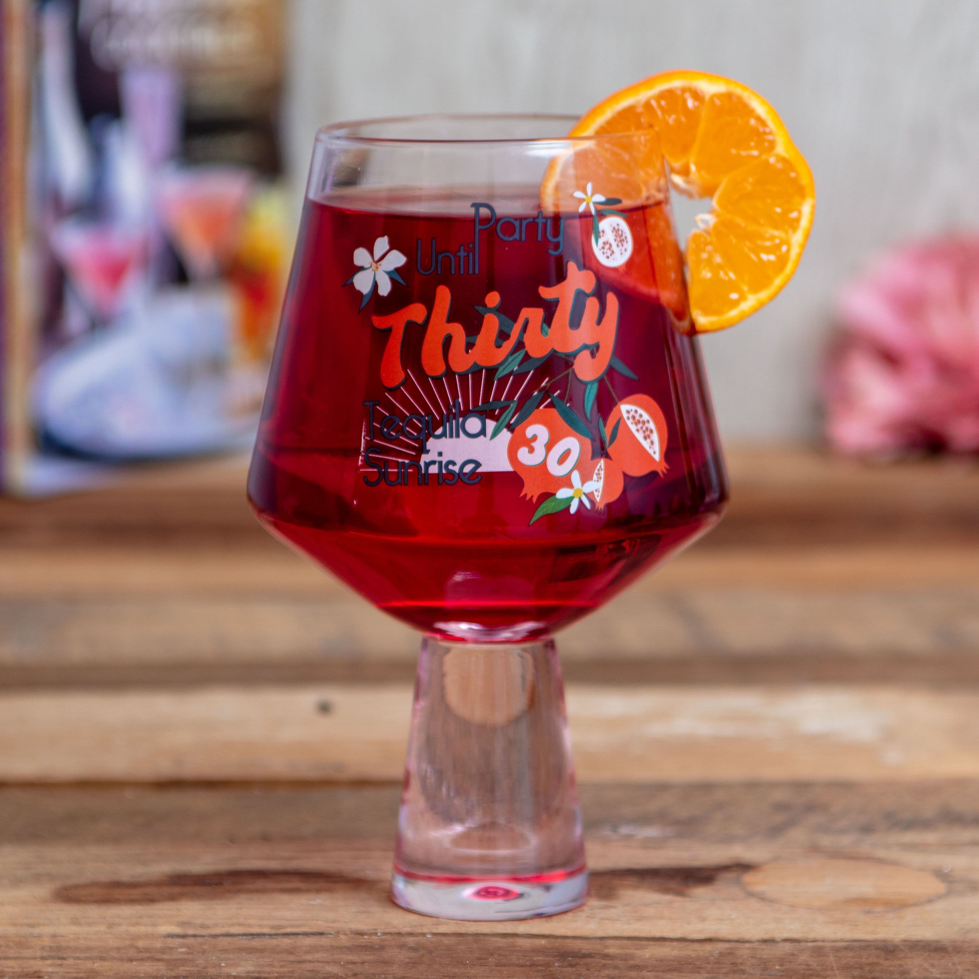30th Birthday Cocktail Glass