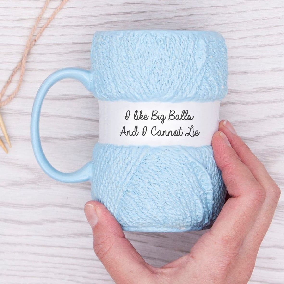 I Like Big Balls' Knit Mug