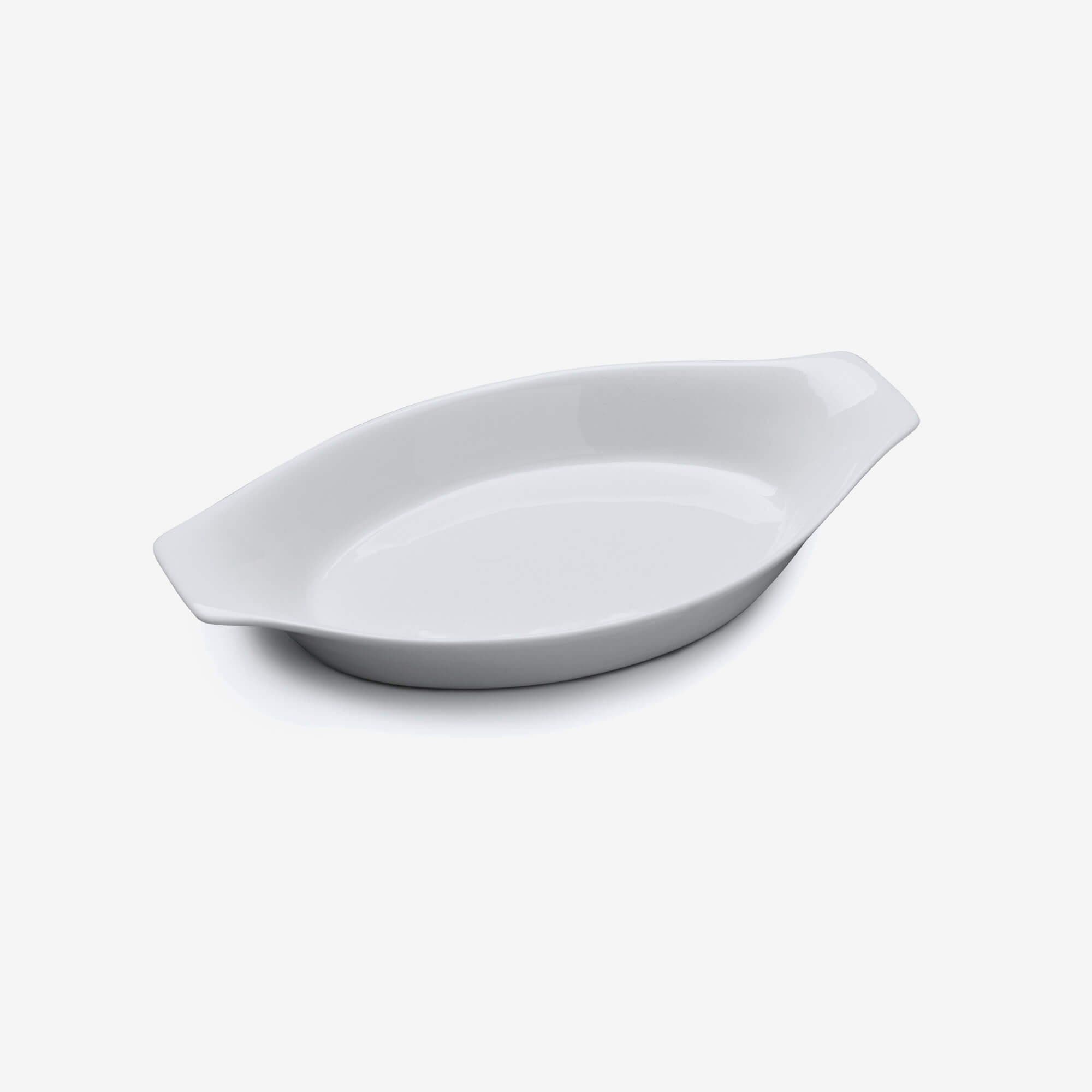 Porcelain Oval Gratin Dish 21cm