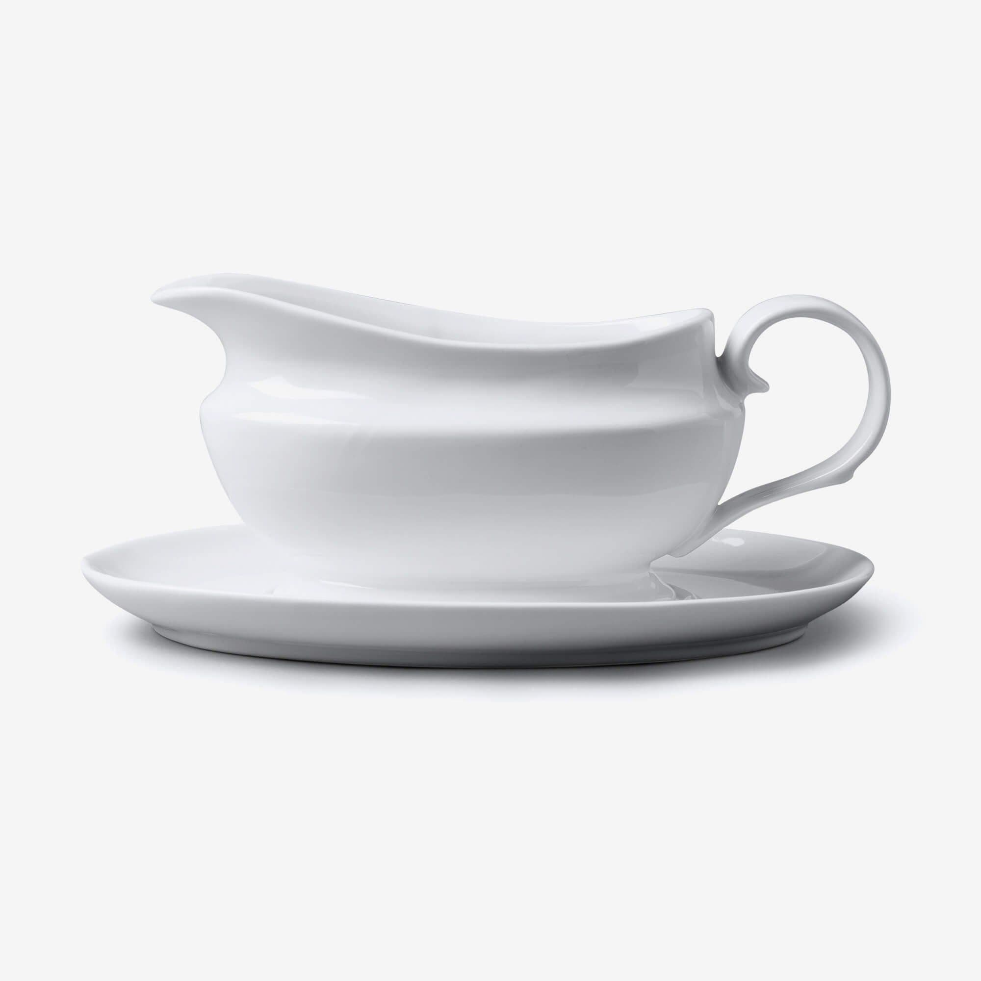 Porcelain Traditional Gravy Boat Saucer