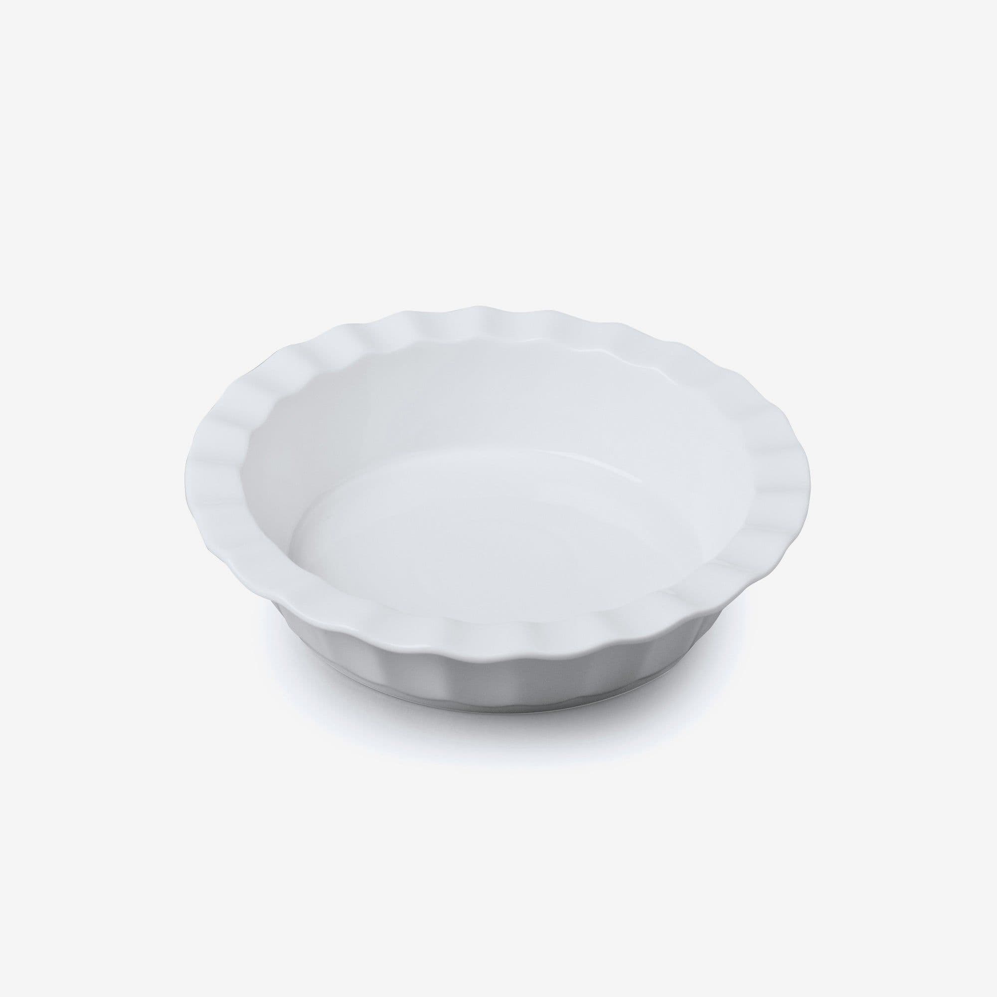 Porcelain Deep Round Crinkle Rim Pie Dish 17cm