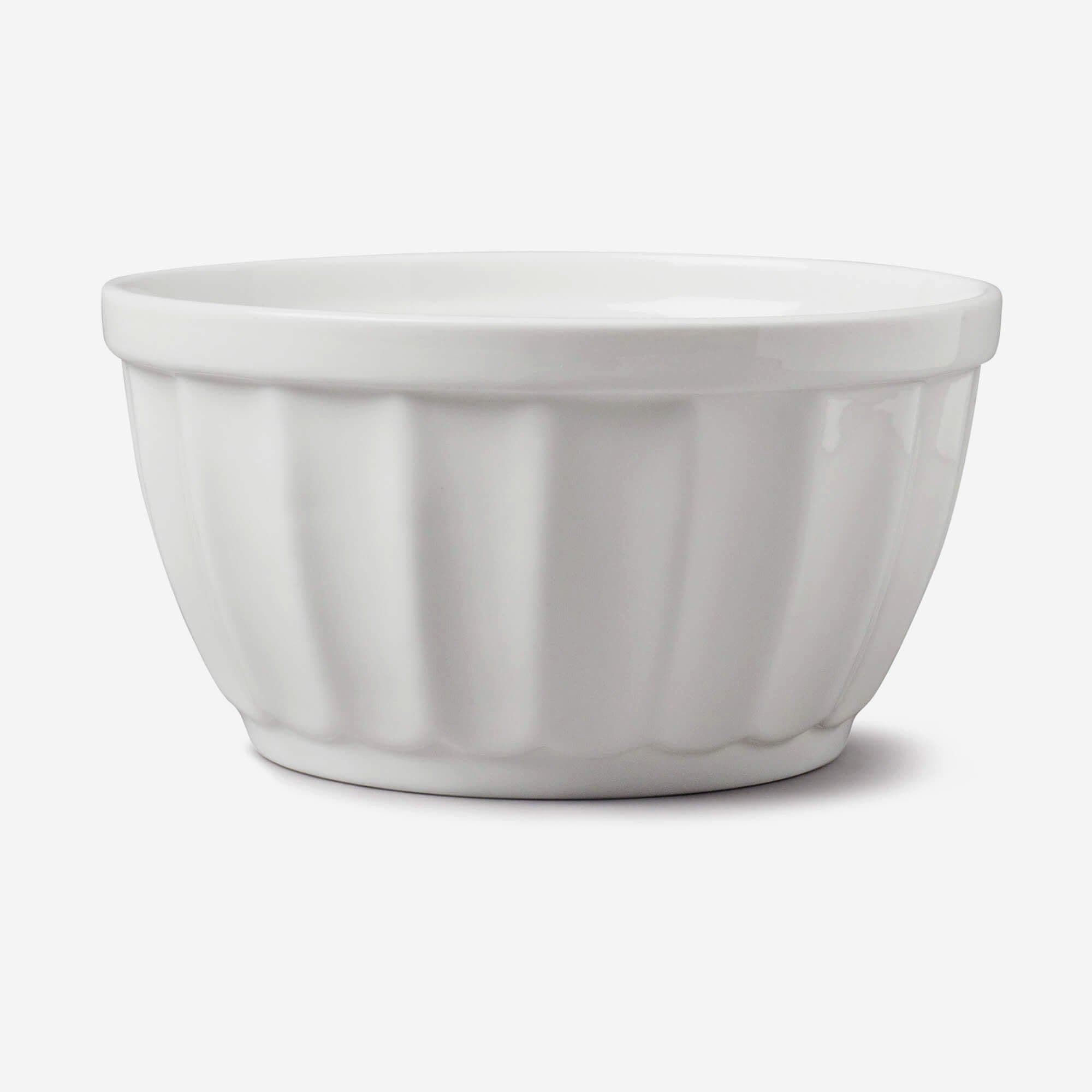 Porcelain Large Fluted Bowl 1.2 litre