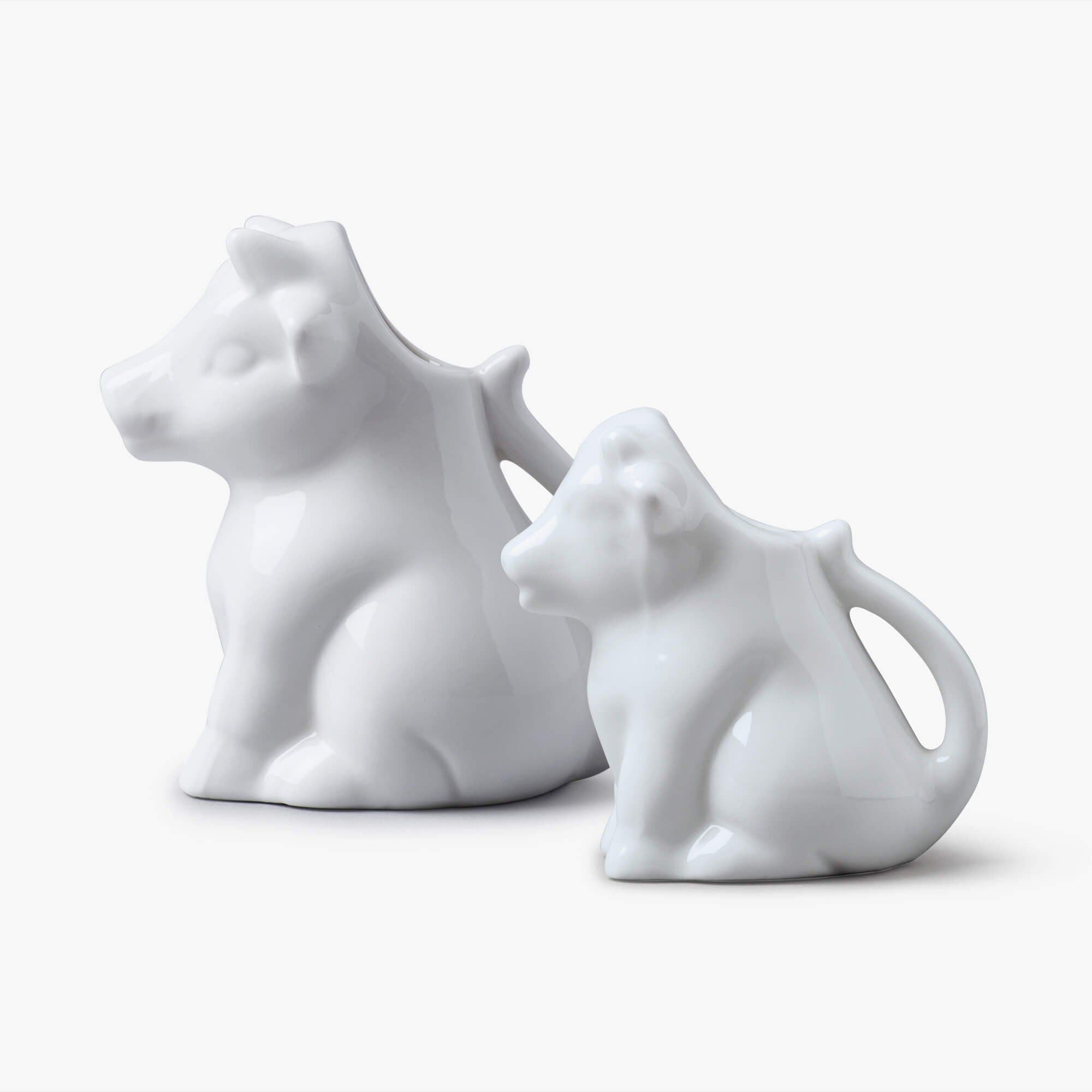 Porcelain Cow Milk Creamer Jug Set 2