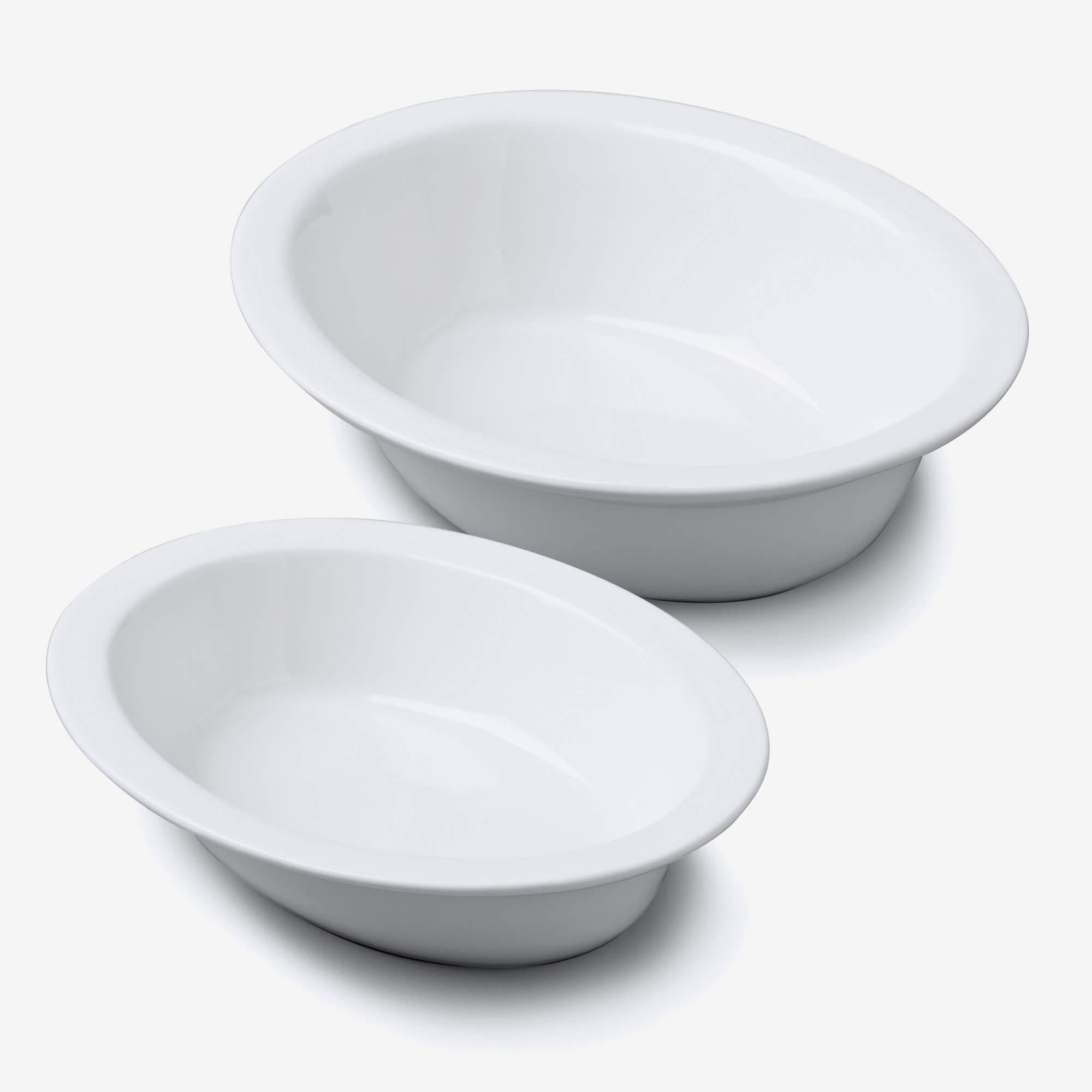 Porcelain Oval Pie Dish Set 2