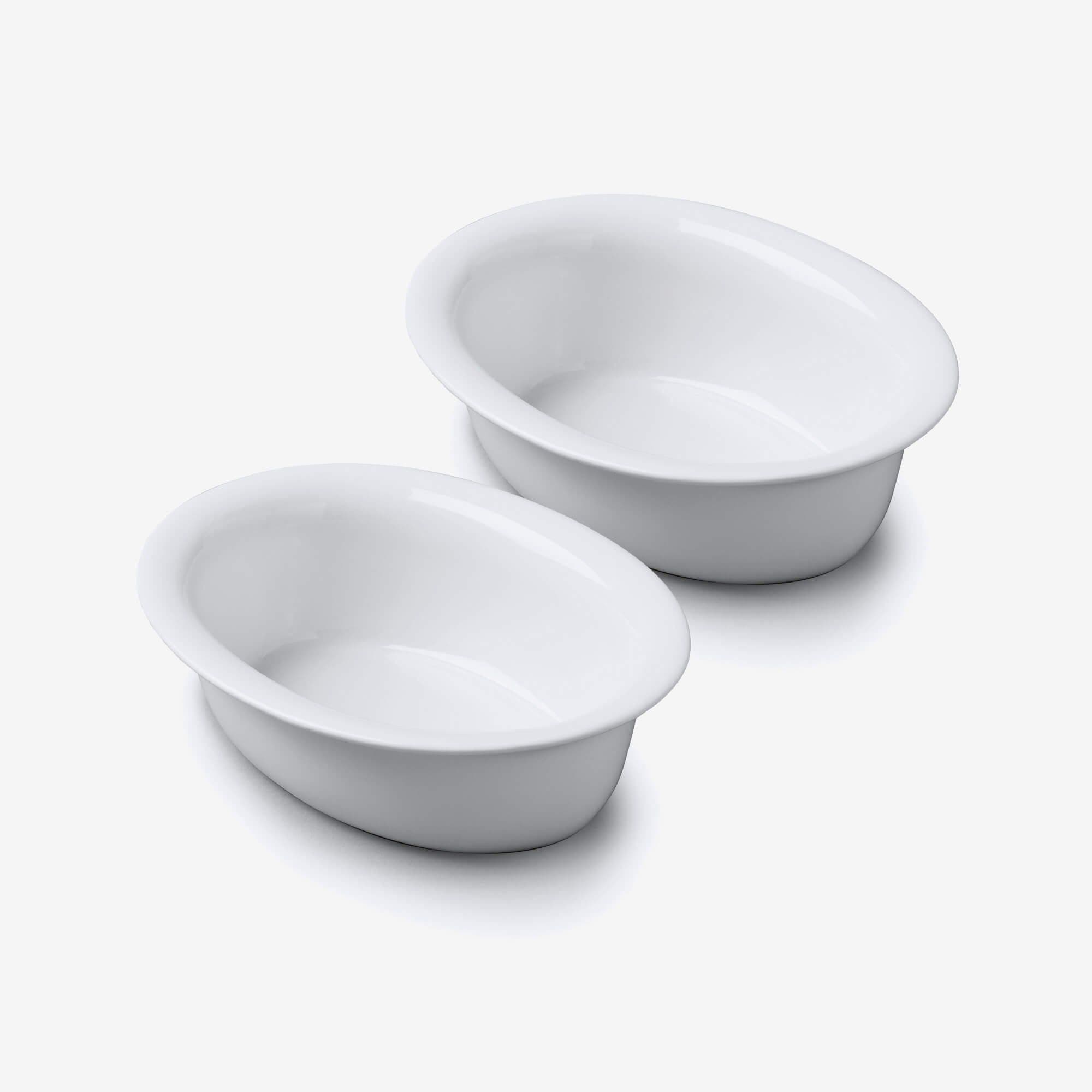 Porcelain Individual Oval Pie Dish Set 2