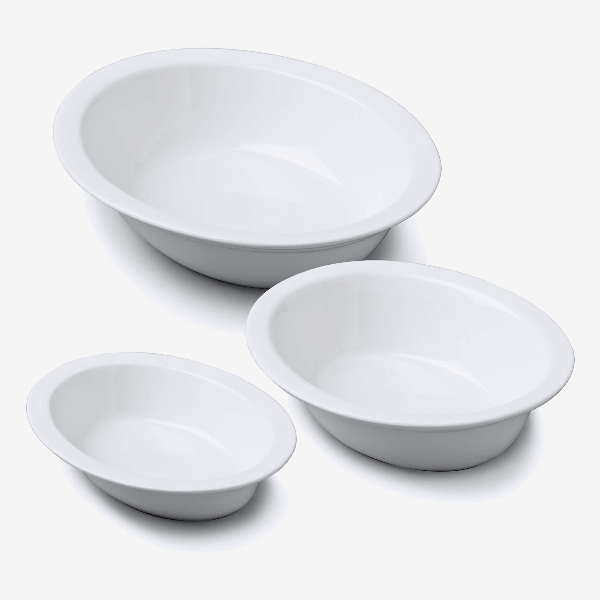 Porcelain Oval Pie Dish Set 3