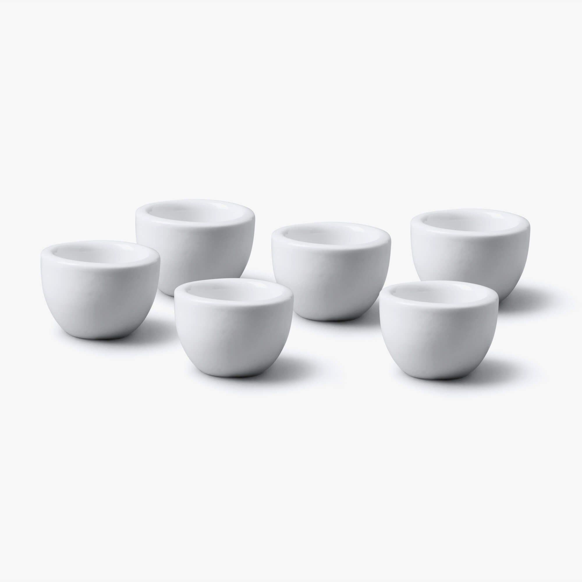 Porcelain Mini Butter Pat Pinch Bowl Set 6