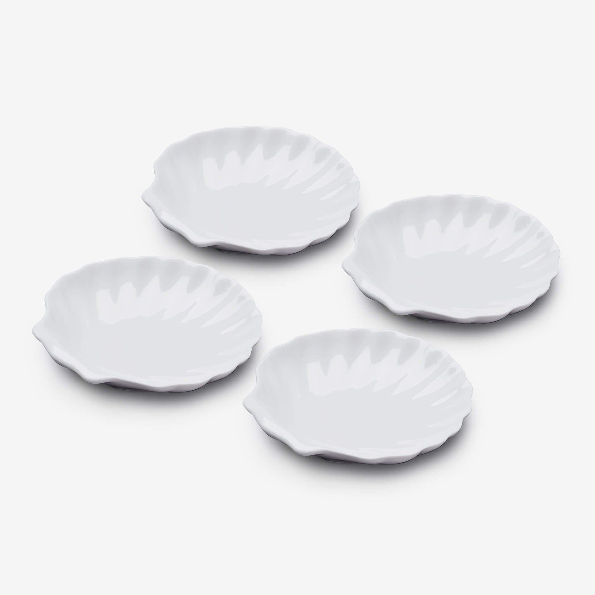 Porcelain Shell Dish 13cm Set 4