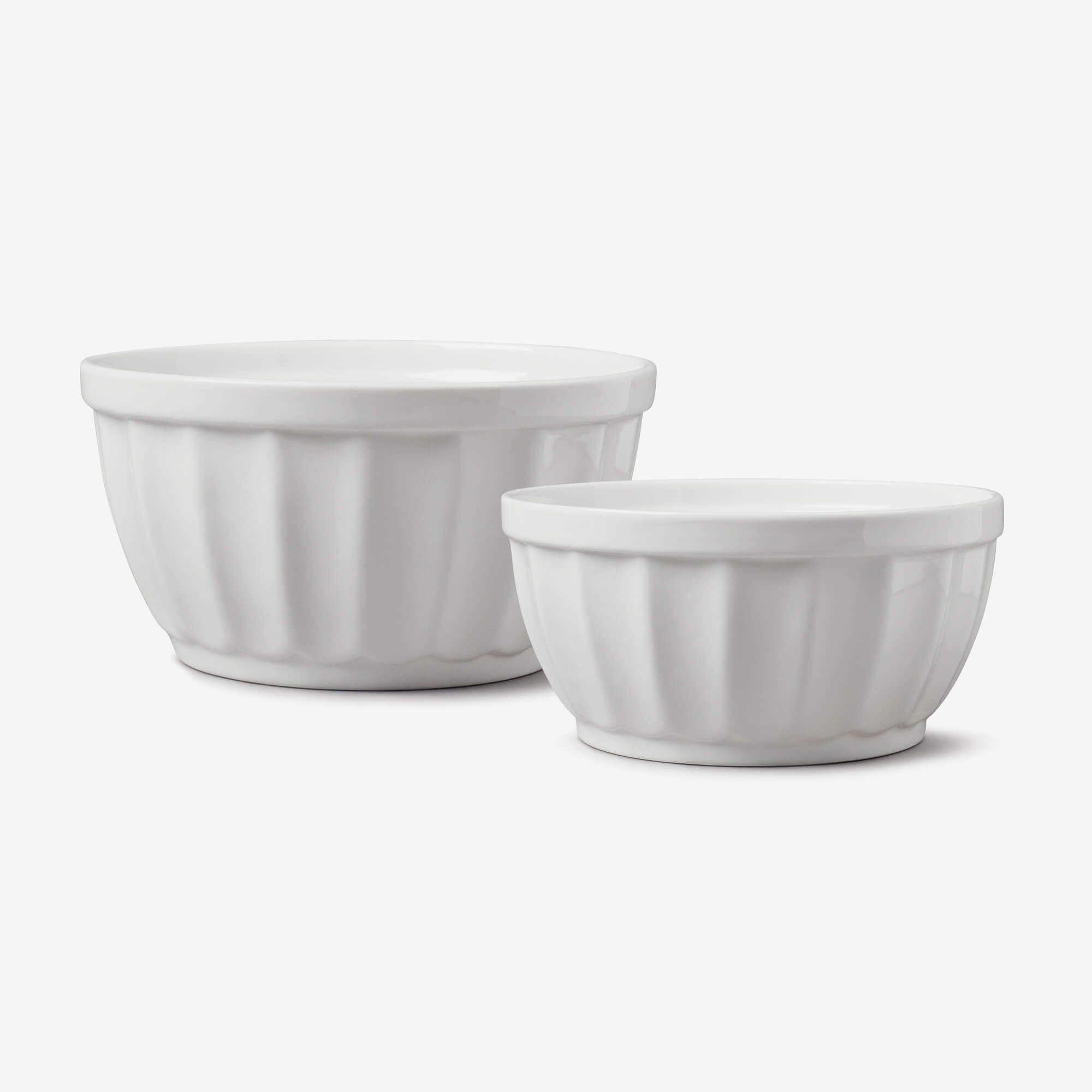 Porcelain Fluted Bowl Set 2
