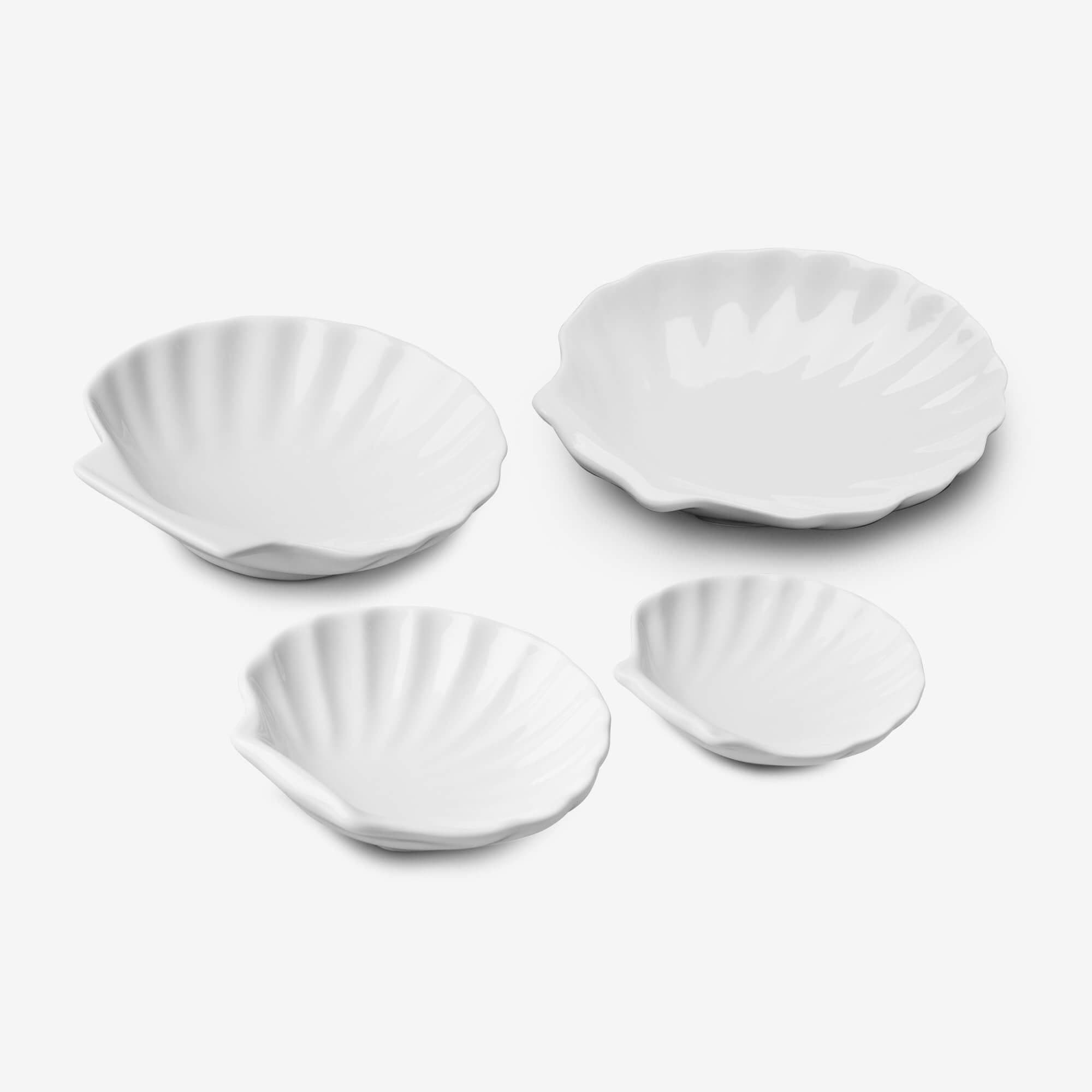 Porcelain Shell Dish Set 4