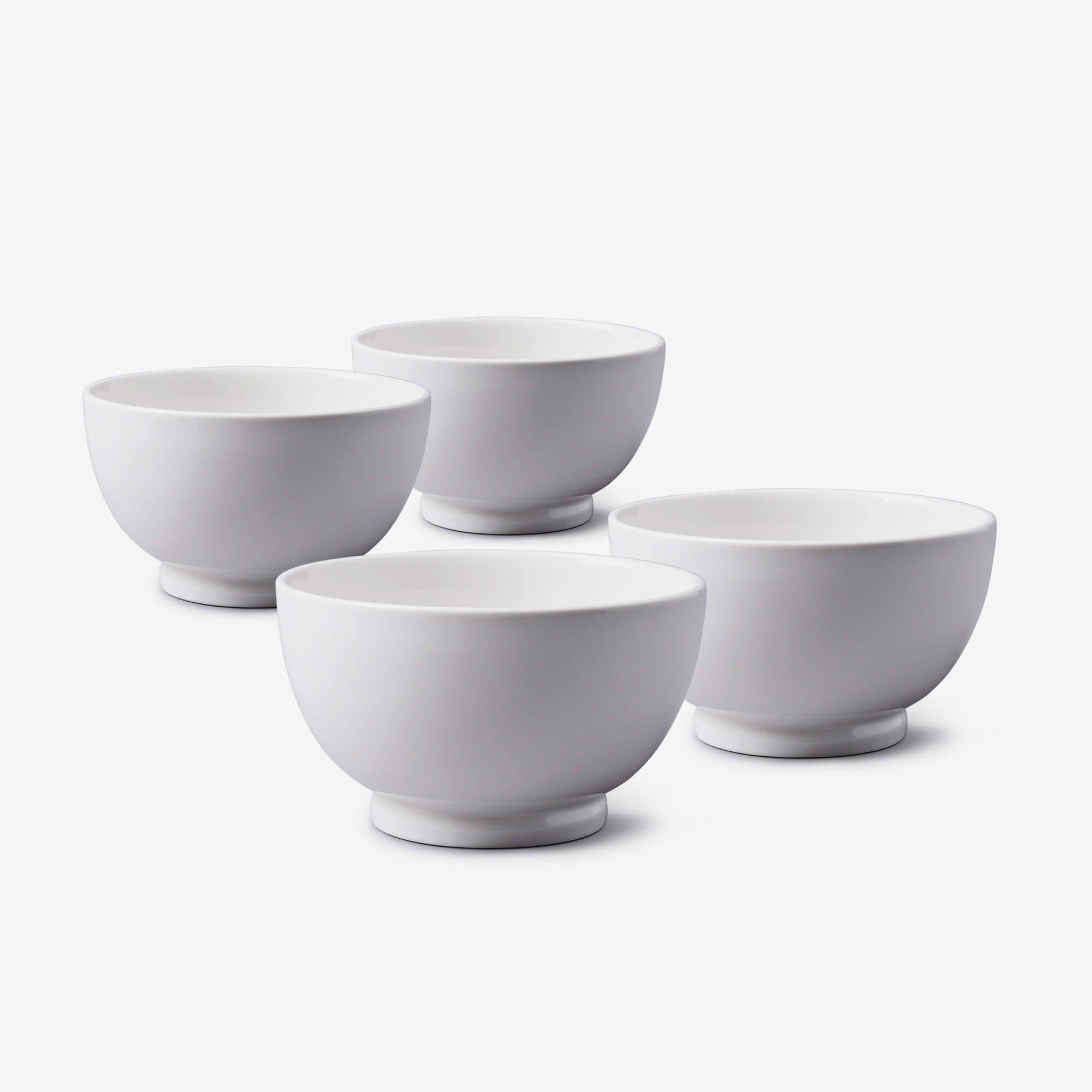 Porcelain Deep Cereal Soup Bowl Set 4