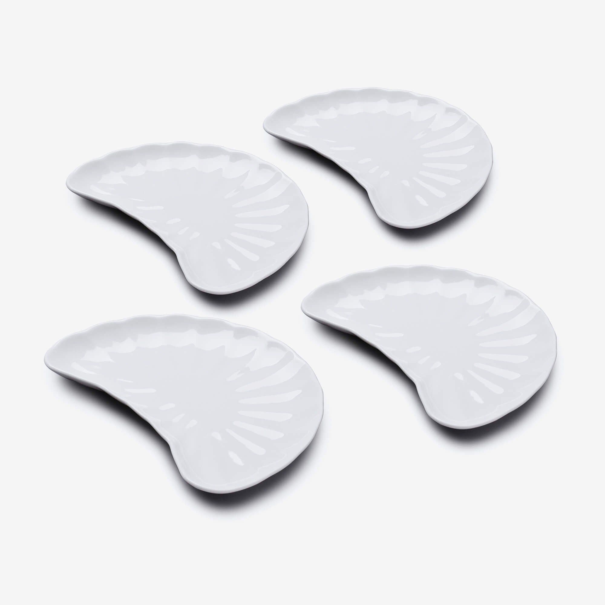 Porcelain Crescent Shaped Dish Set 4