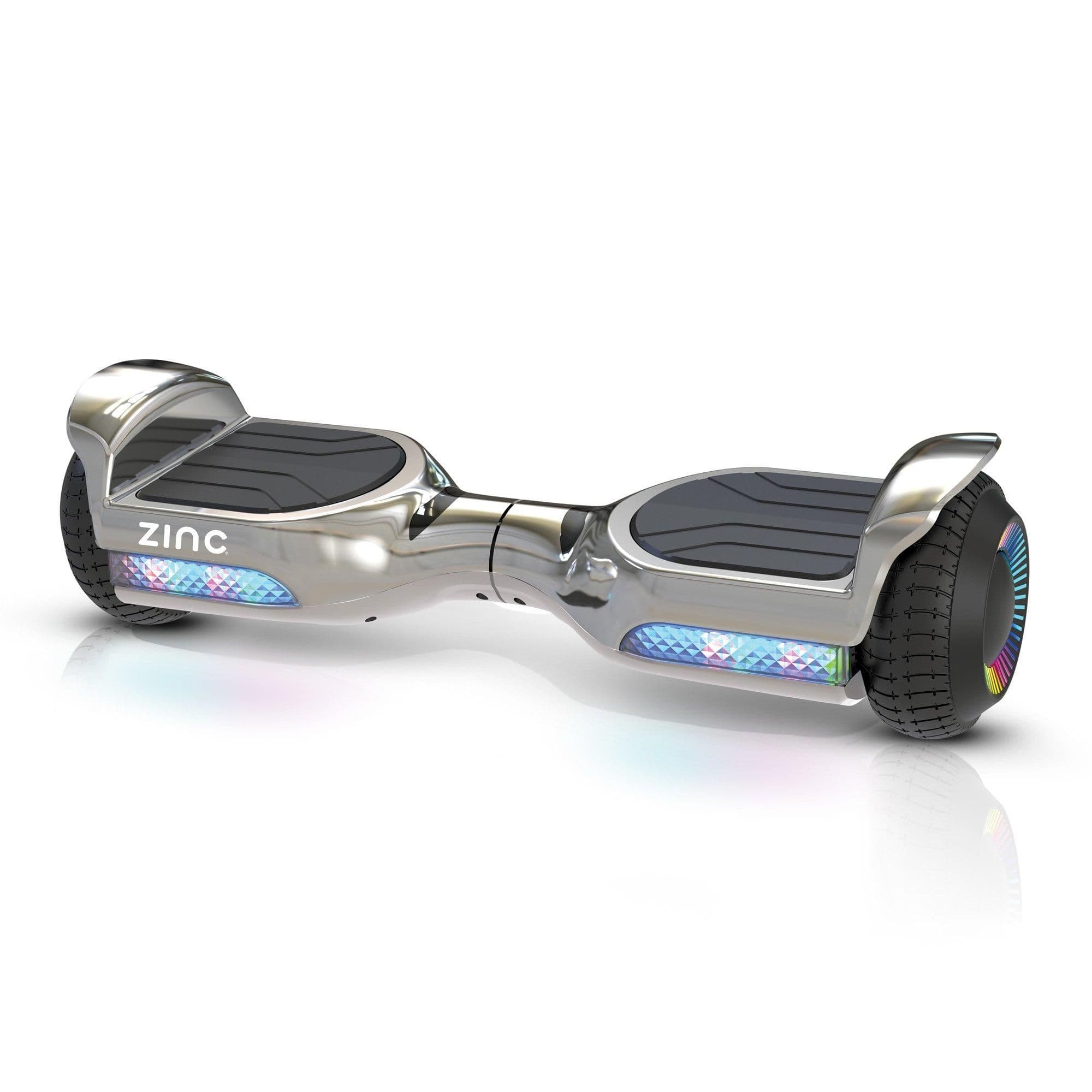 Megastar Hoverboard LED Headlights 120W Motor Up To 5 Miles Range Build Wireless Speaker Chrome