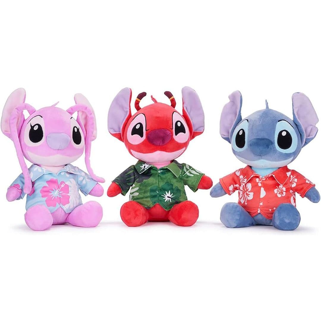 Stitch Angel or Leroy Soft Toy Hawaiian Shirt 12