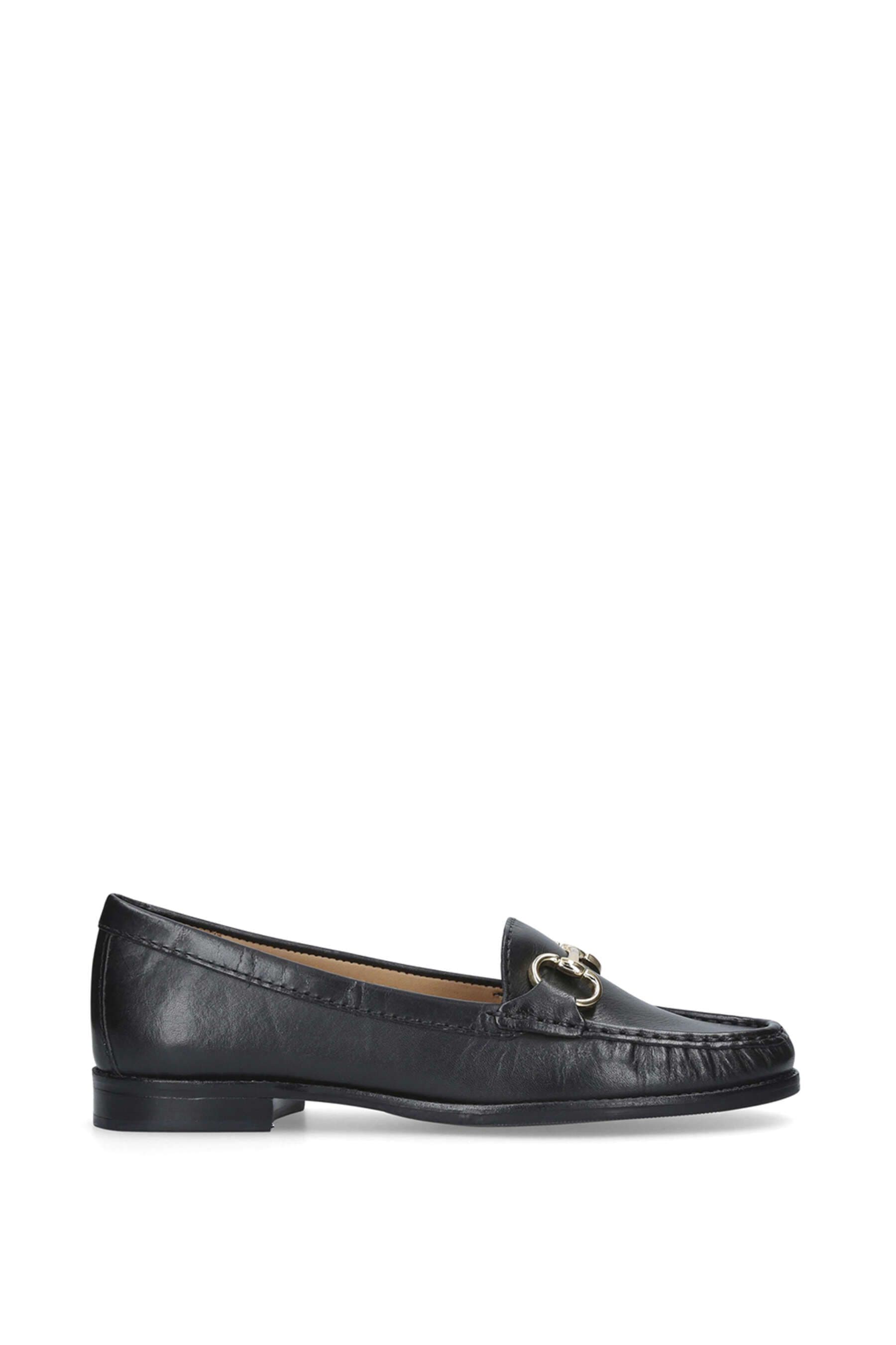 'Click' Leather Flats