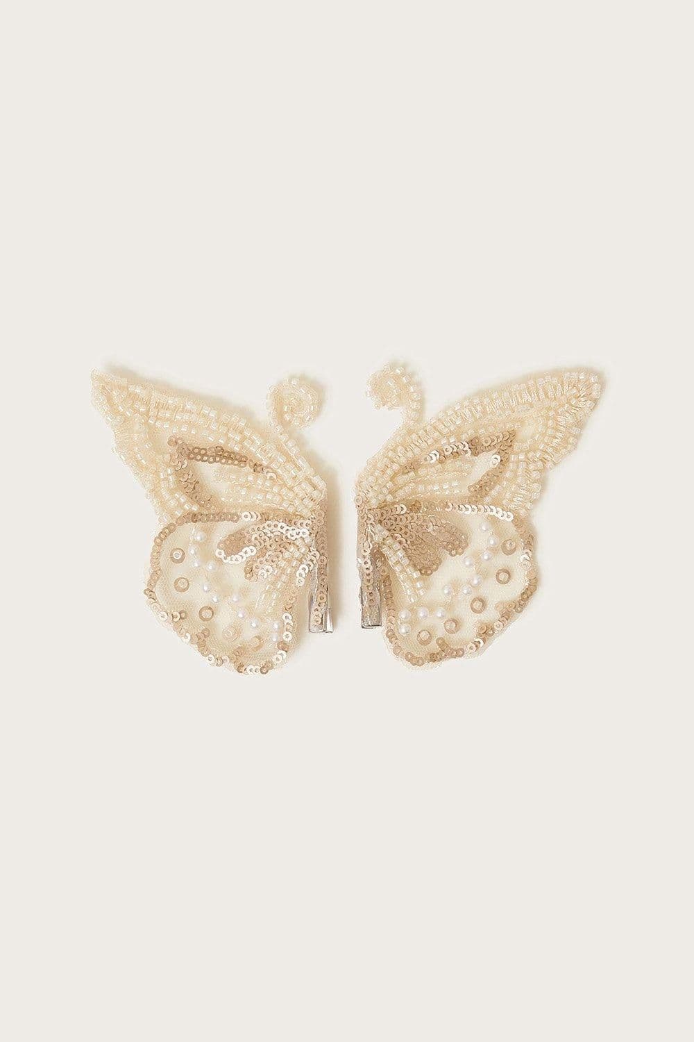 2 Pack Beaded Butterfly Clips