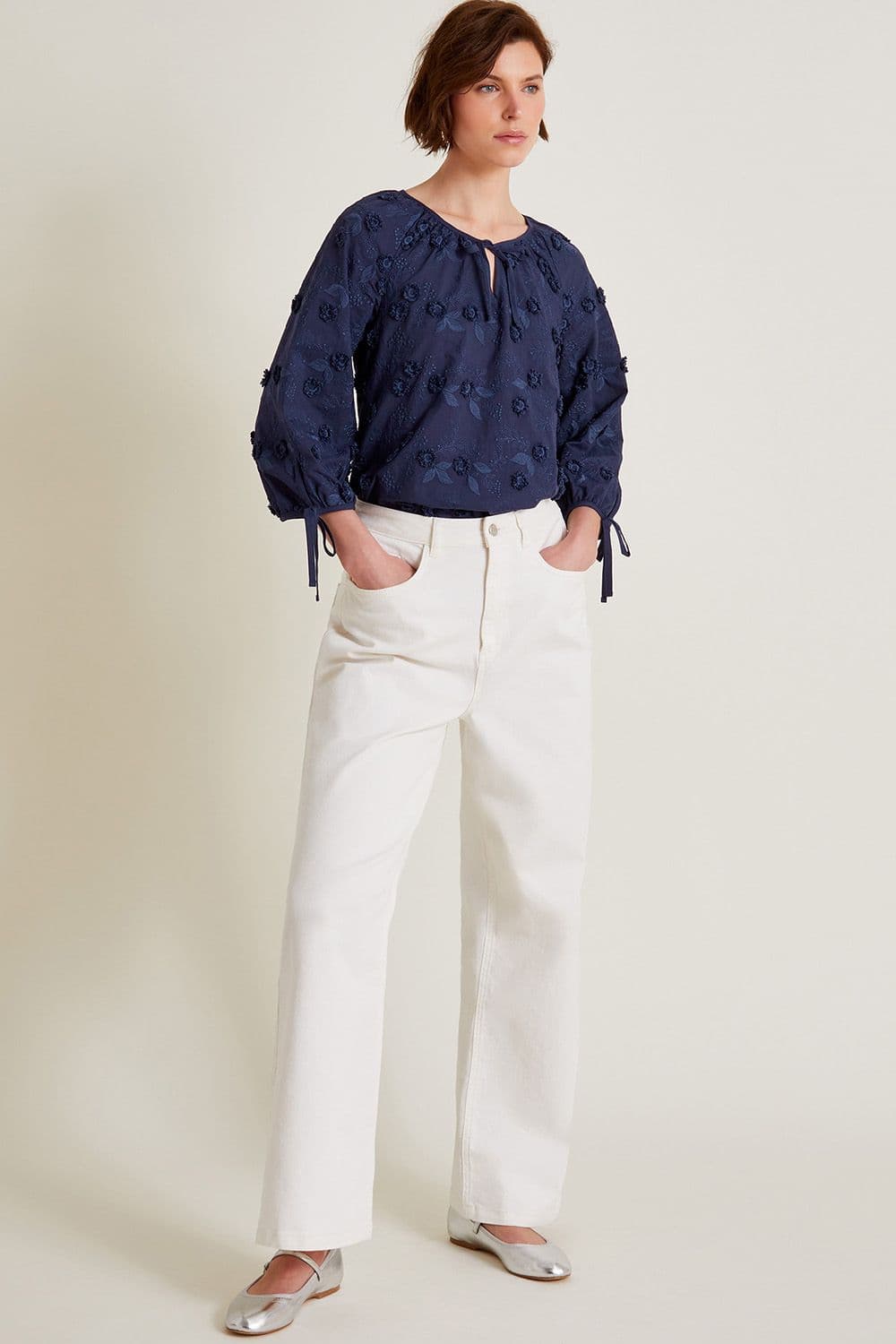 Ivy Floral Embroidered Blouse