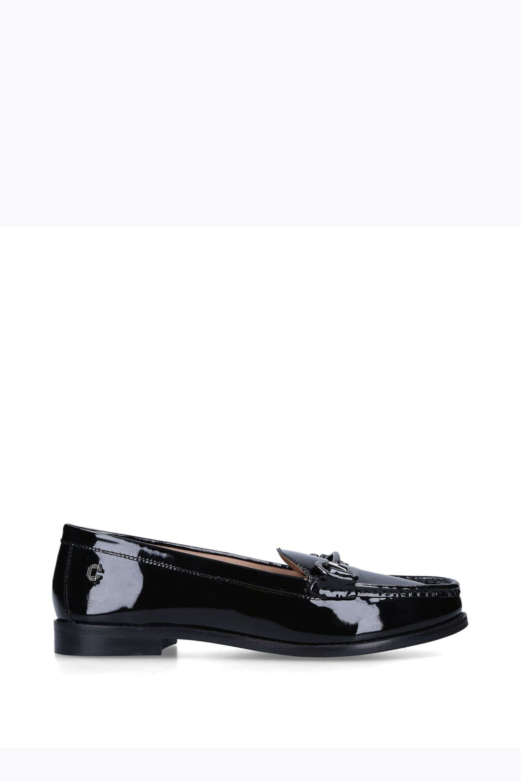 Carvela Women's 'Snap' Leather Patent Flats in Black | Size: 7