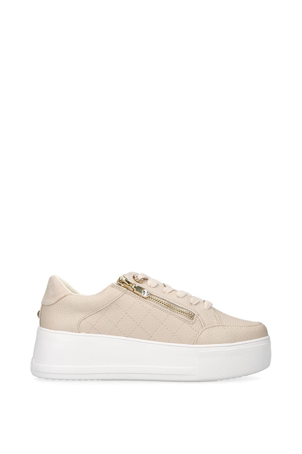 Carvela Women's 'Jive Zip' Trainers in Beige | Size: 6