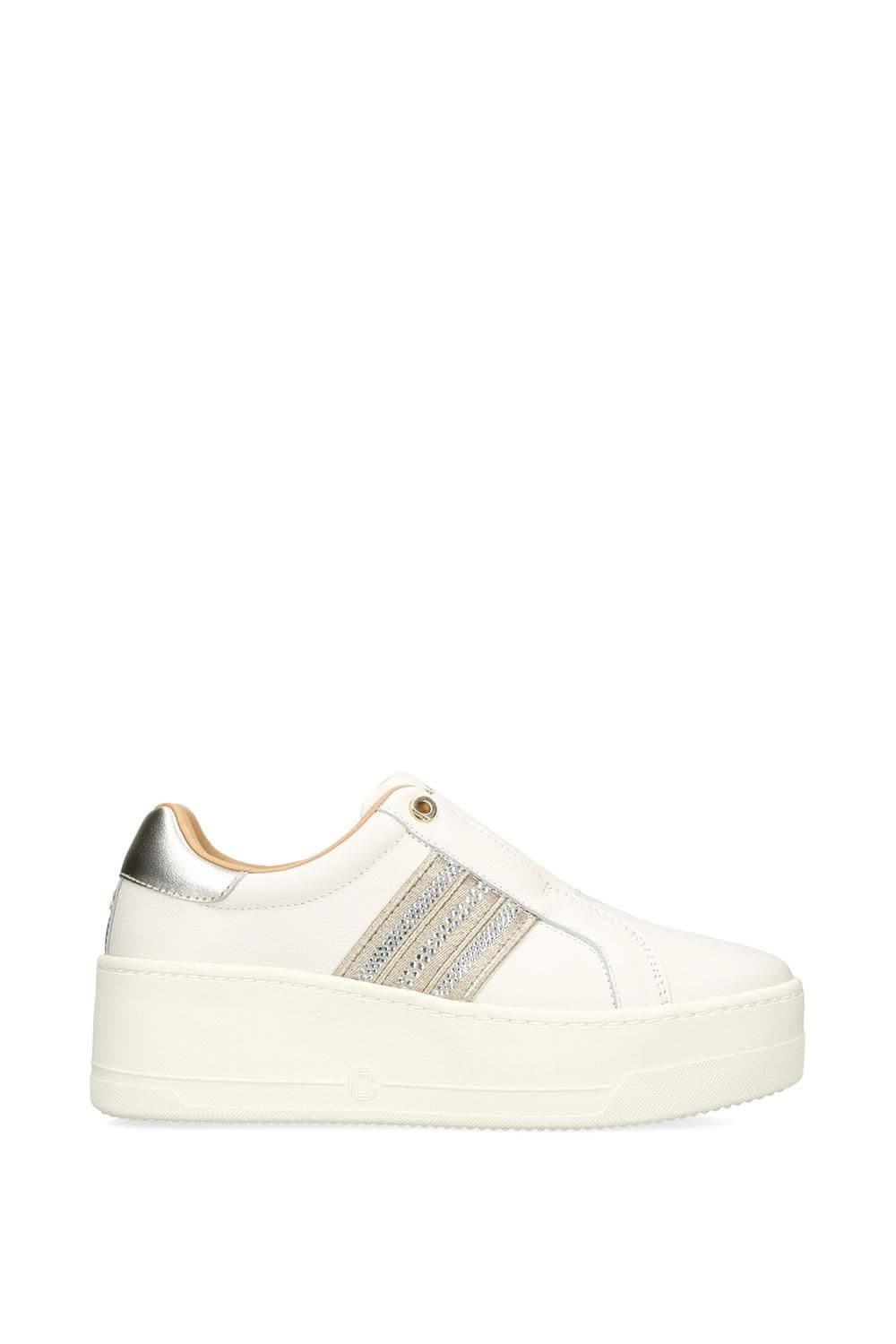 'Connected Tape Jewel' Leather Trainers