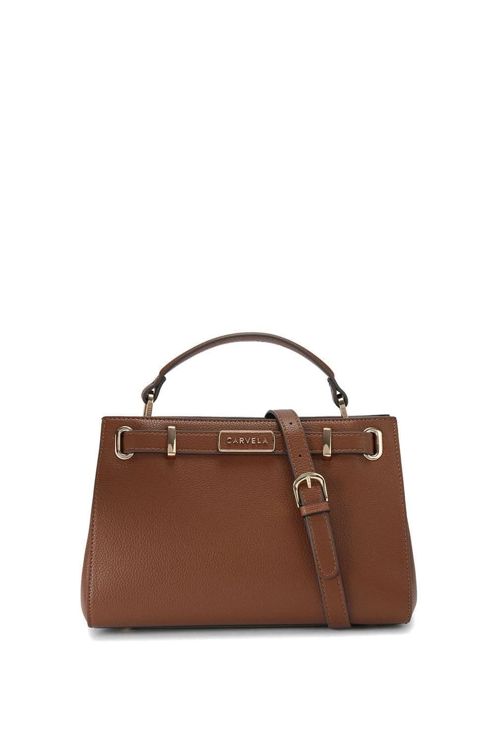 Carvela Women's 'Violet Belted Midi' Bag in Tan