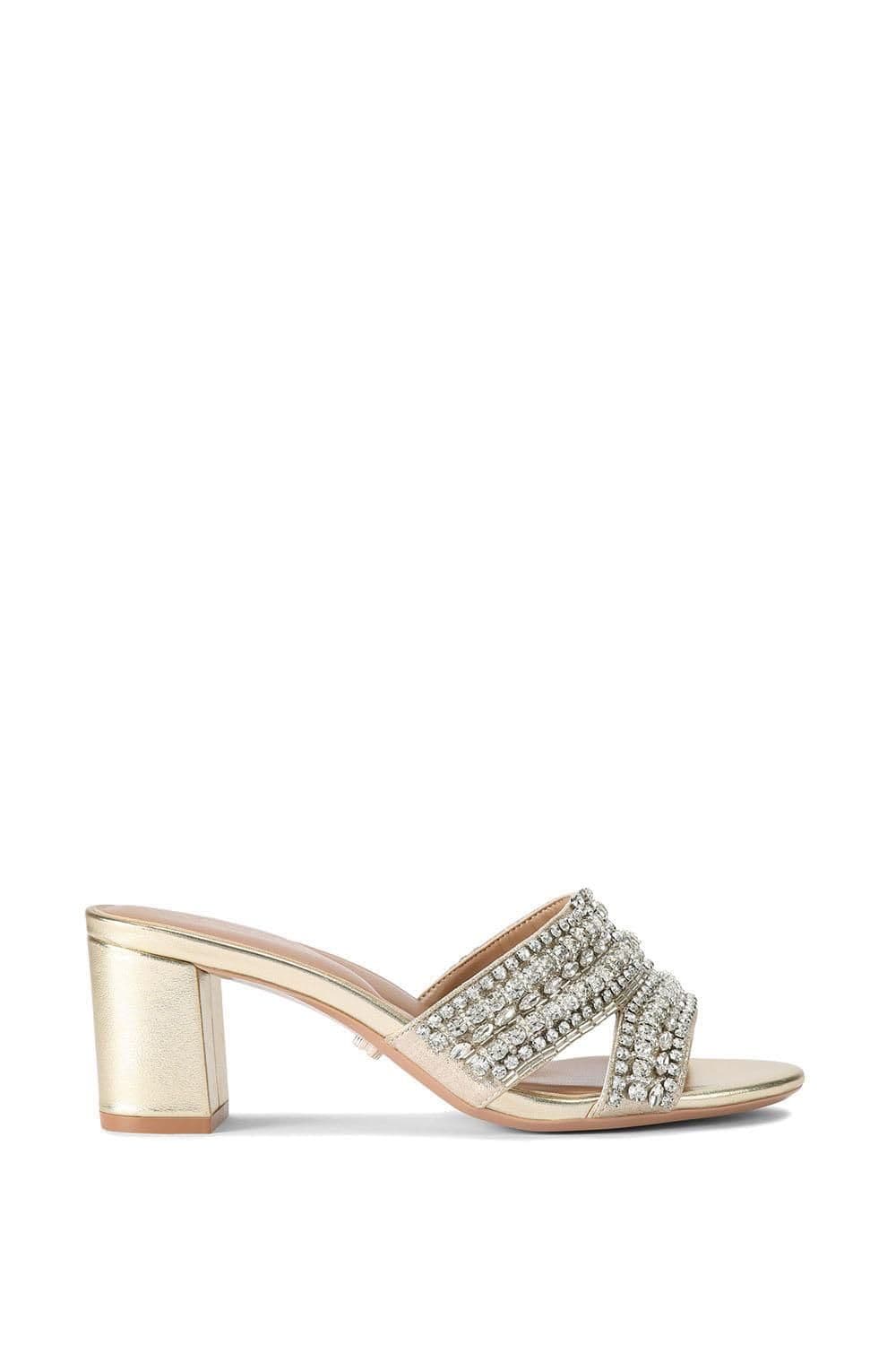 Carvela Women's 'Pageant Block' Heels in Gold | Size: 4