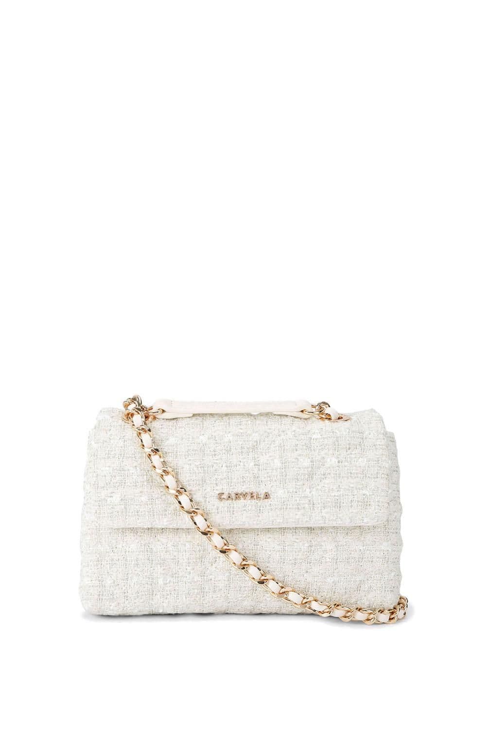 Carvela Women's 'Rosa Chain Shoulder' Bag in Cream