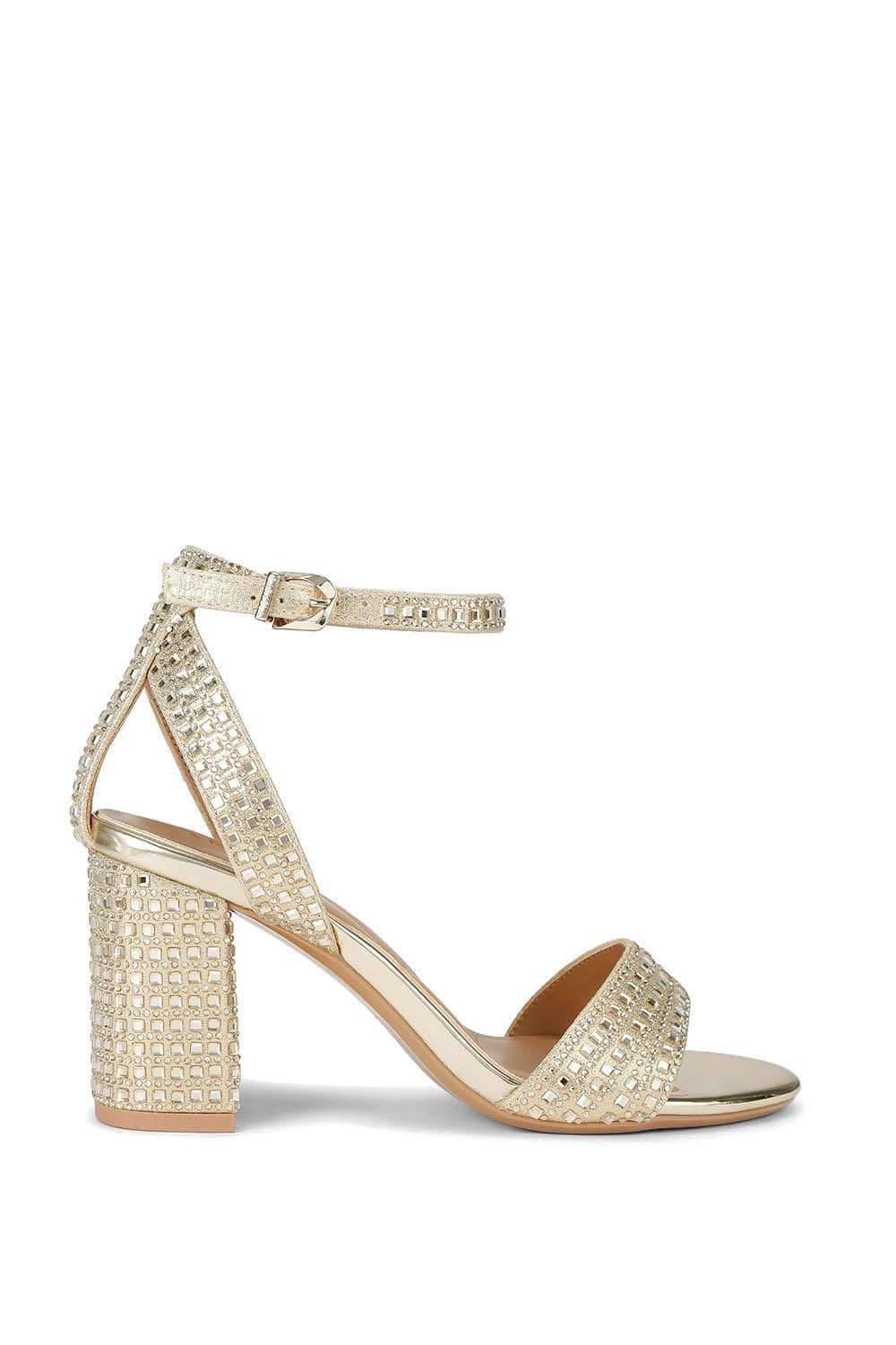 Carvela Women's 'Kianni Wide Fit' Fabric Heels in Gold | Size: 3