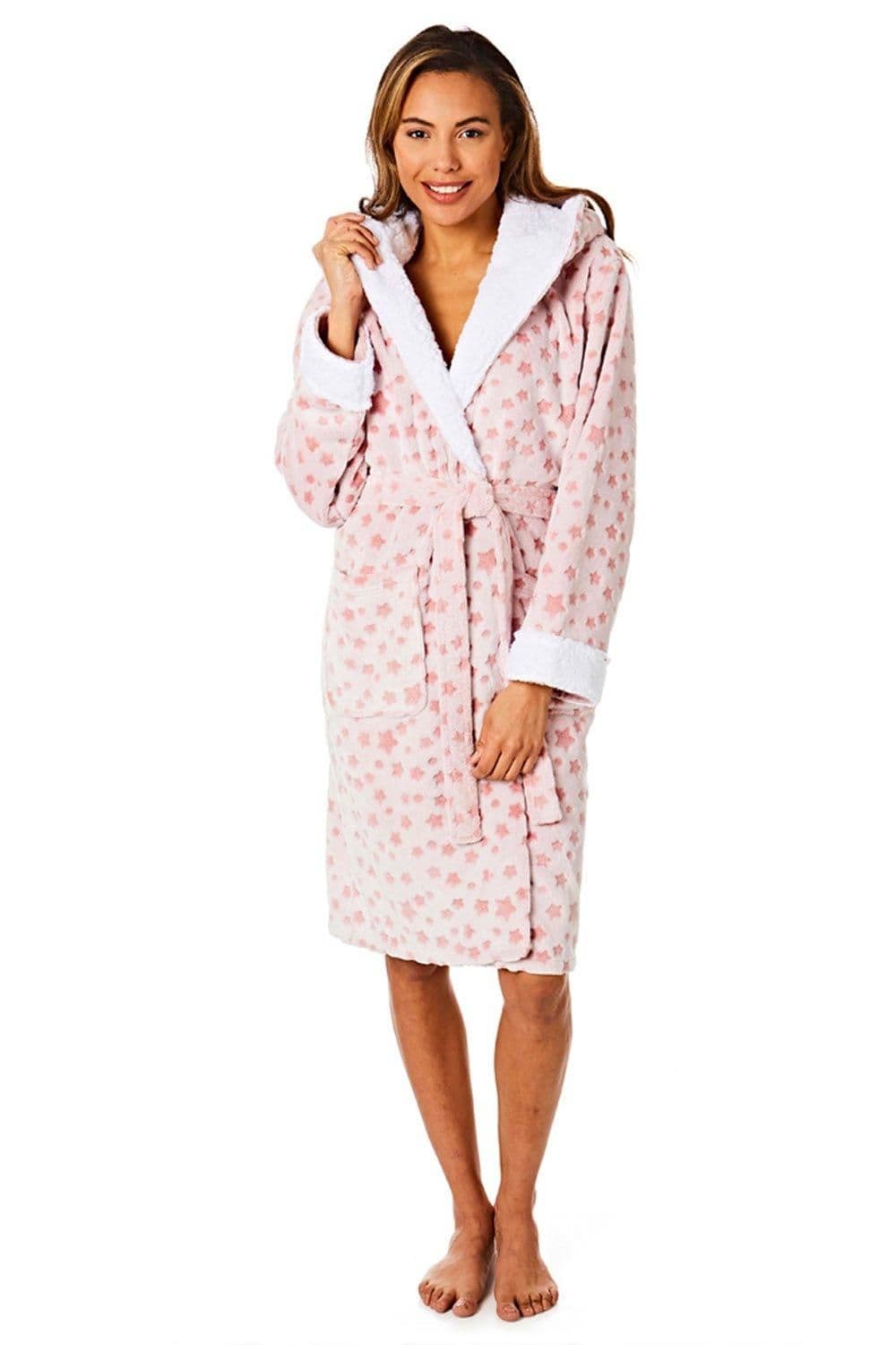 Star Print Super Cosy Hooded Robe