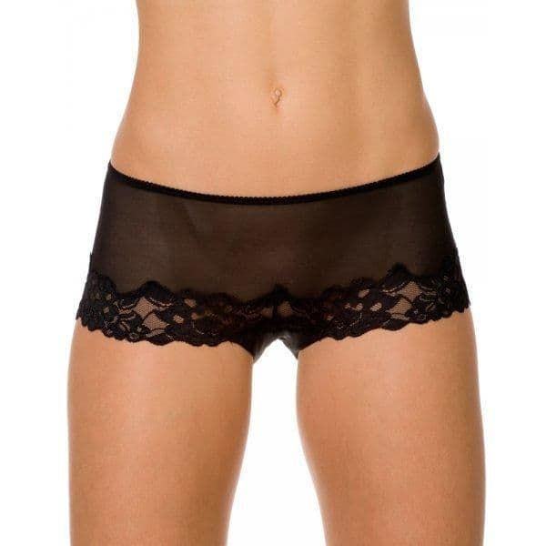 Three Pack Sheer Mesh Lace Boxer Shorts